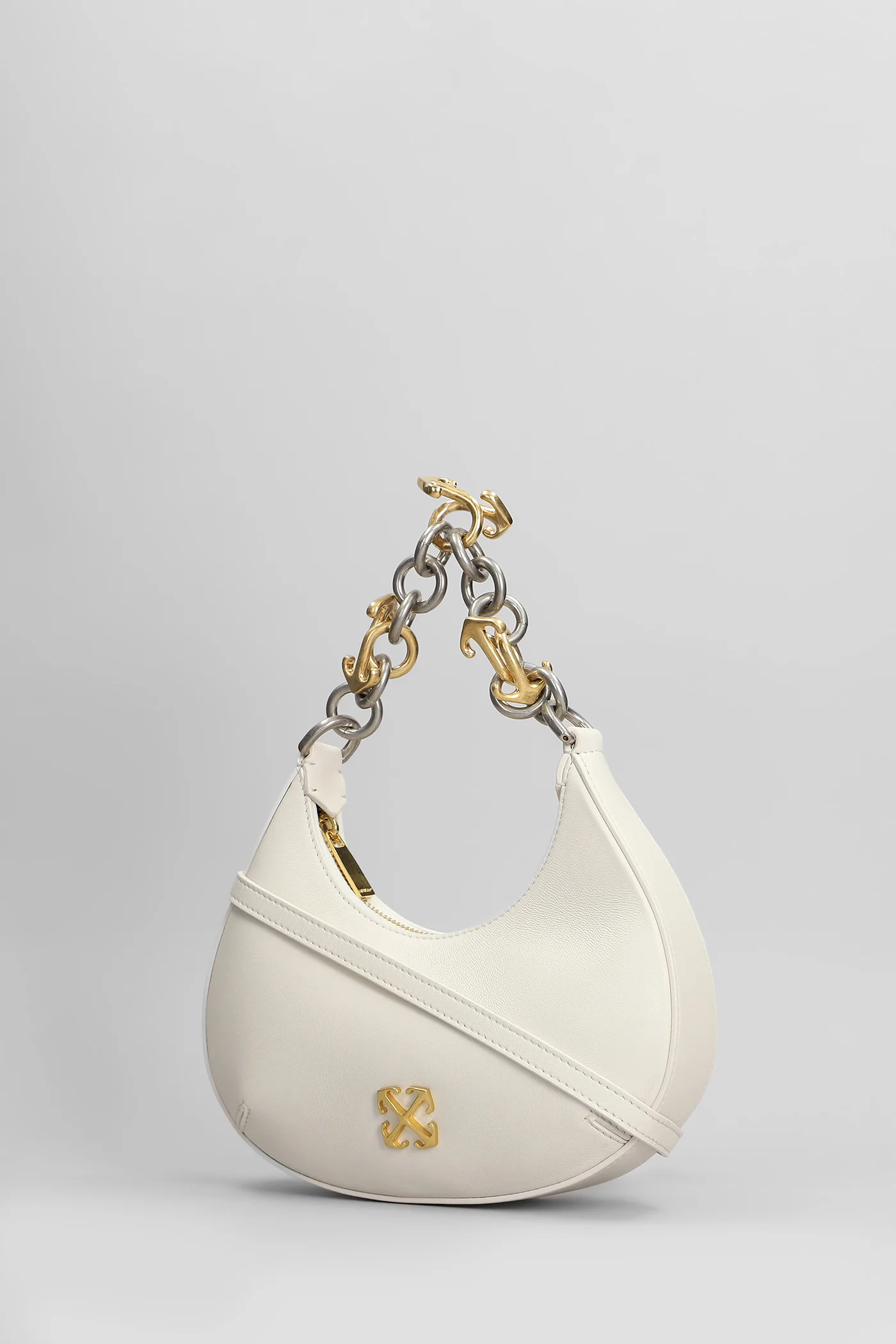 Hemisphere Shoulder bag in beige leather - Image 10