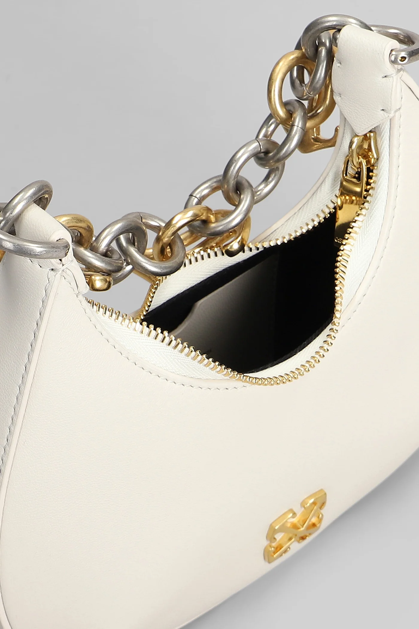 Hemisphere Shoulder bag in beige leather - Image 20