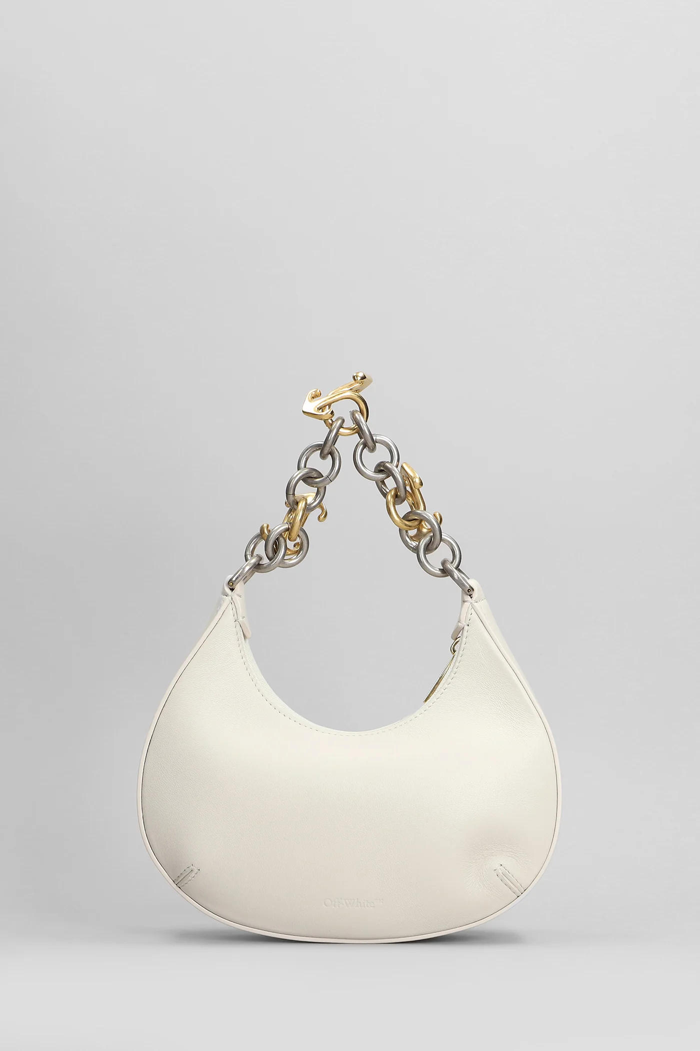 Hemisphere Shoulder bag in beige leather - Image 7