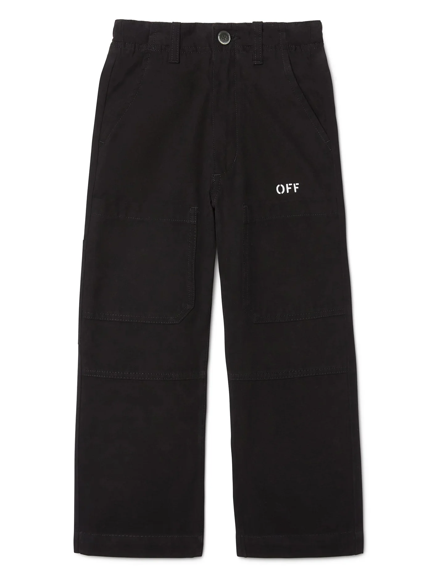 Pants in black cotton