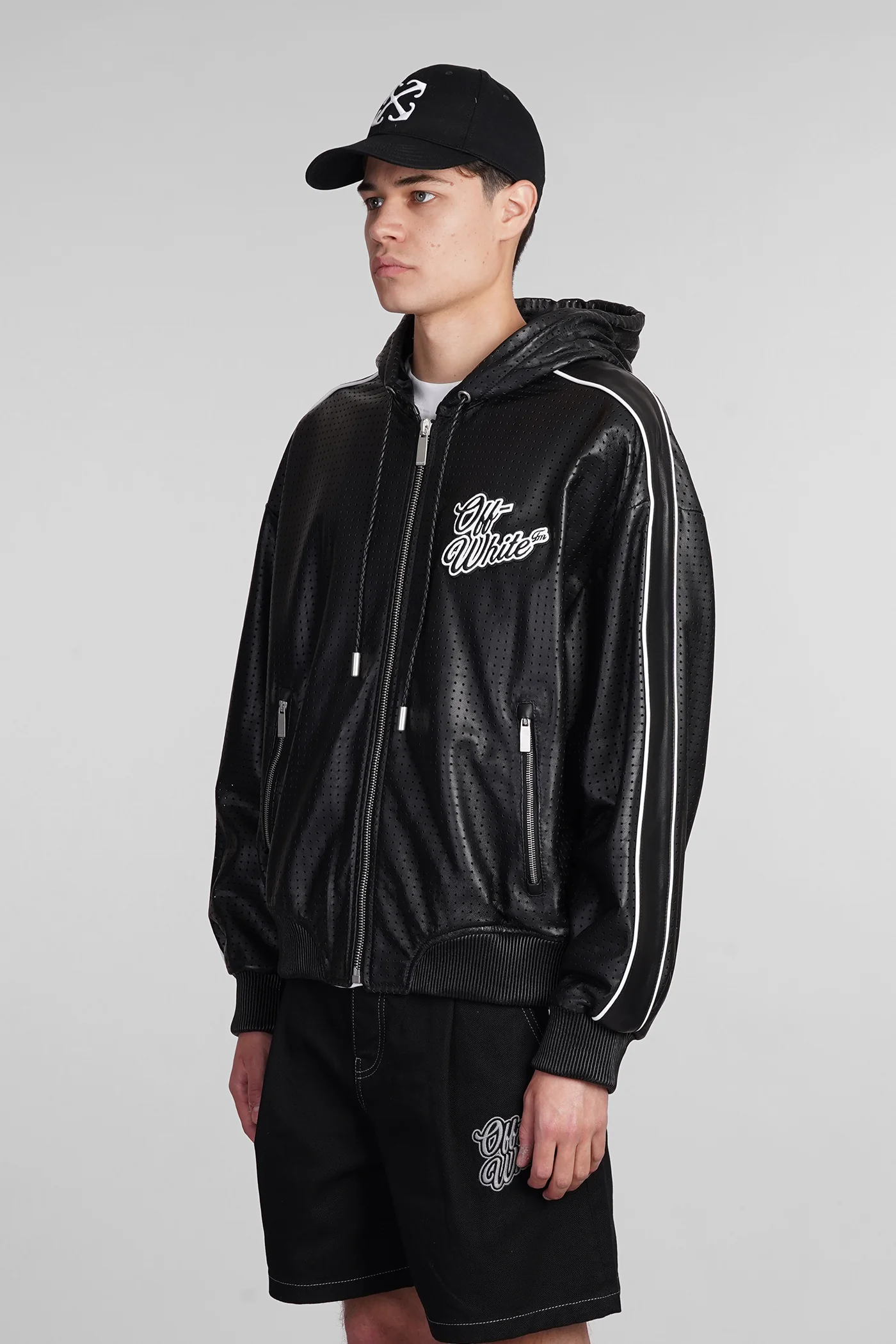 Leather jacket in black leather - Image 3