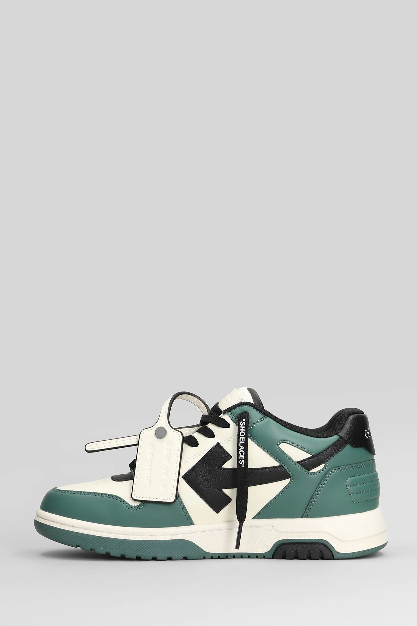 Out of office Sneakers in green leather - Image 3