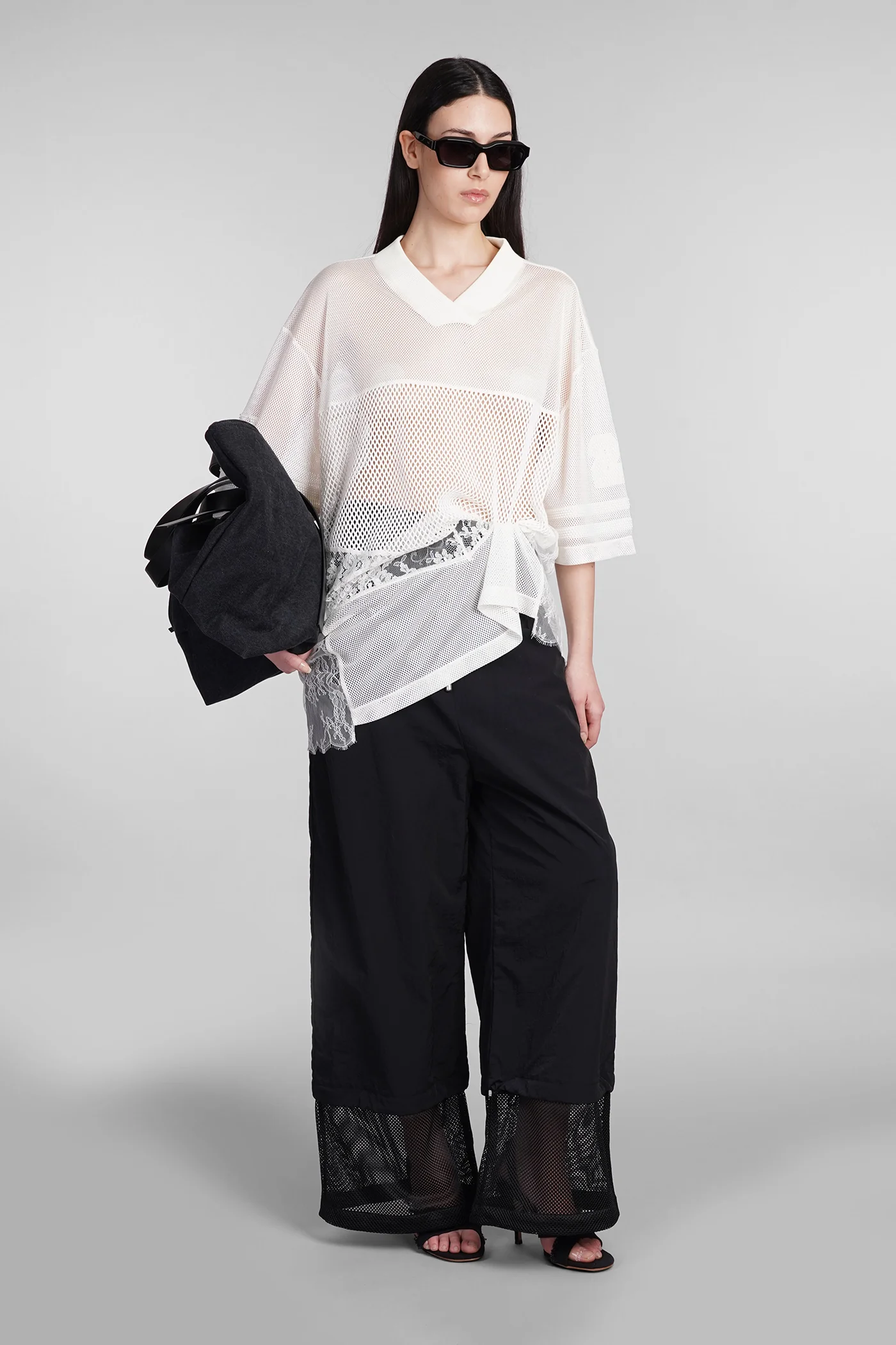 Pants in black polyamide - Image 2