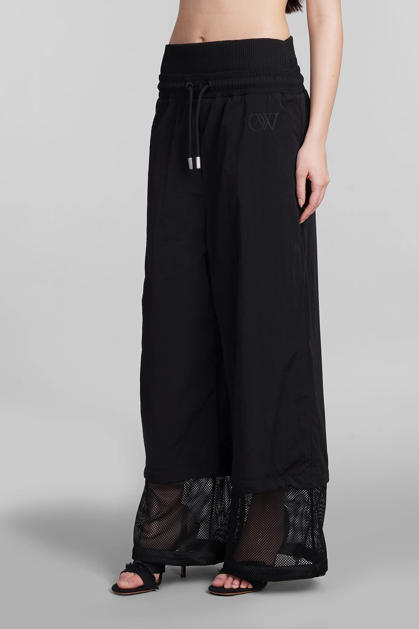 Pants in black polyamide - Image 4