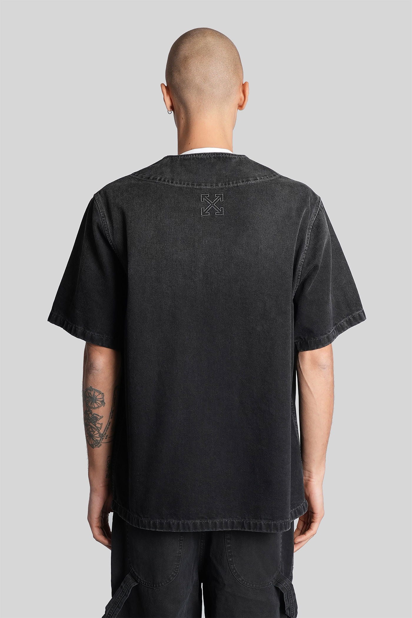 Shirt in black cotton - Image 3