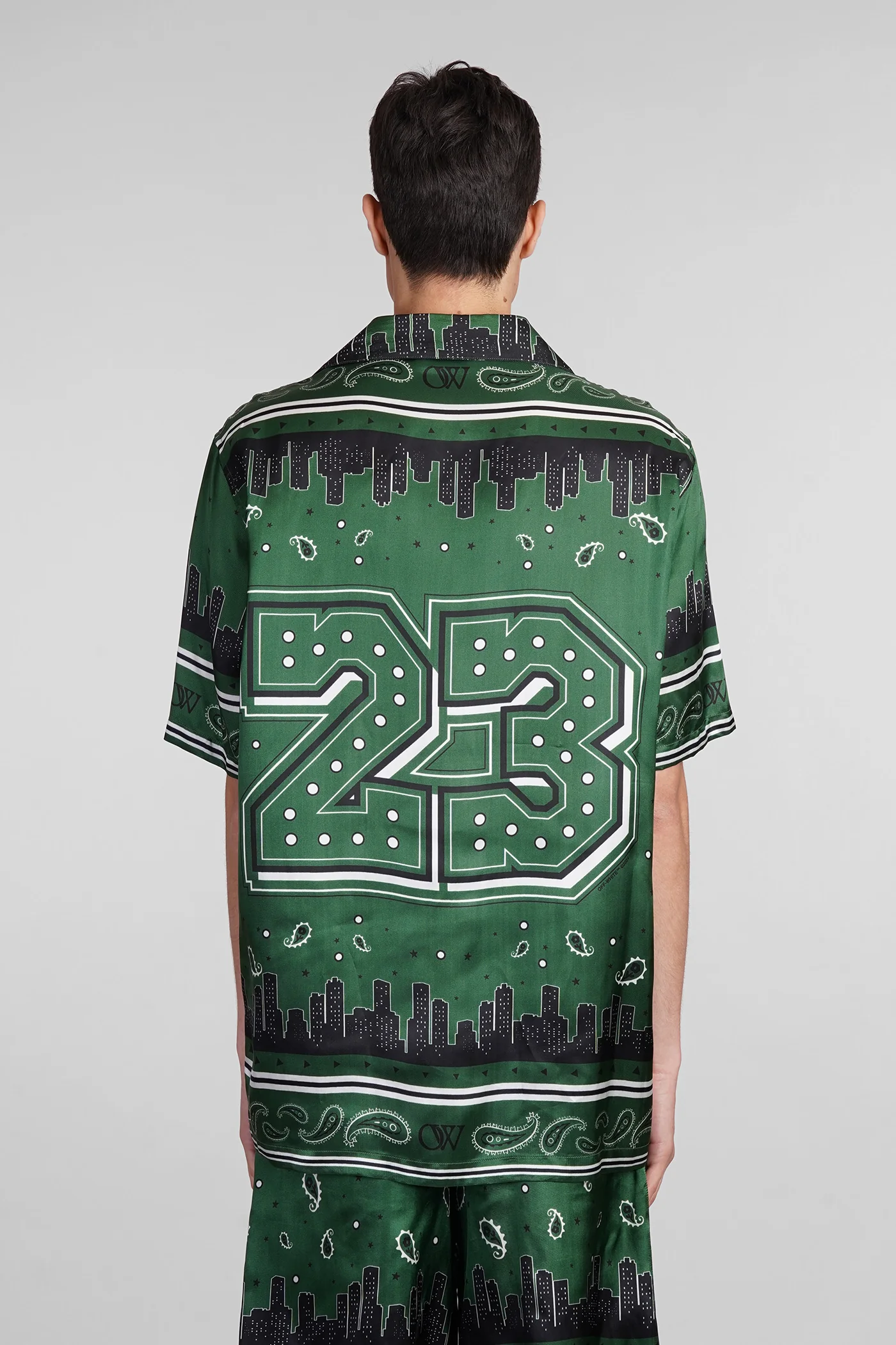 Shirt in green viscose - Image 2