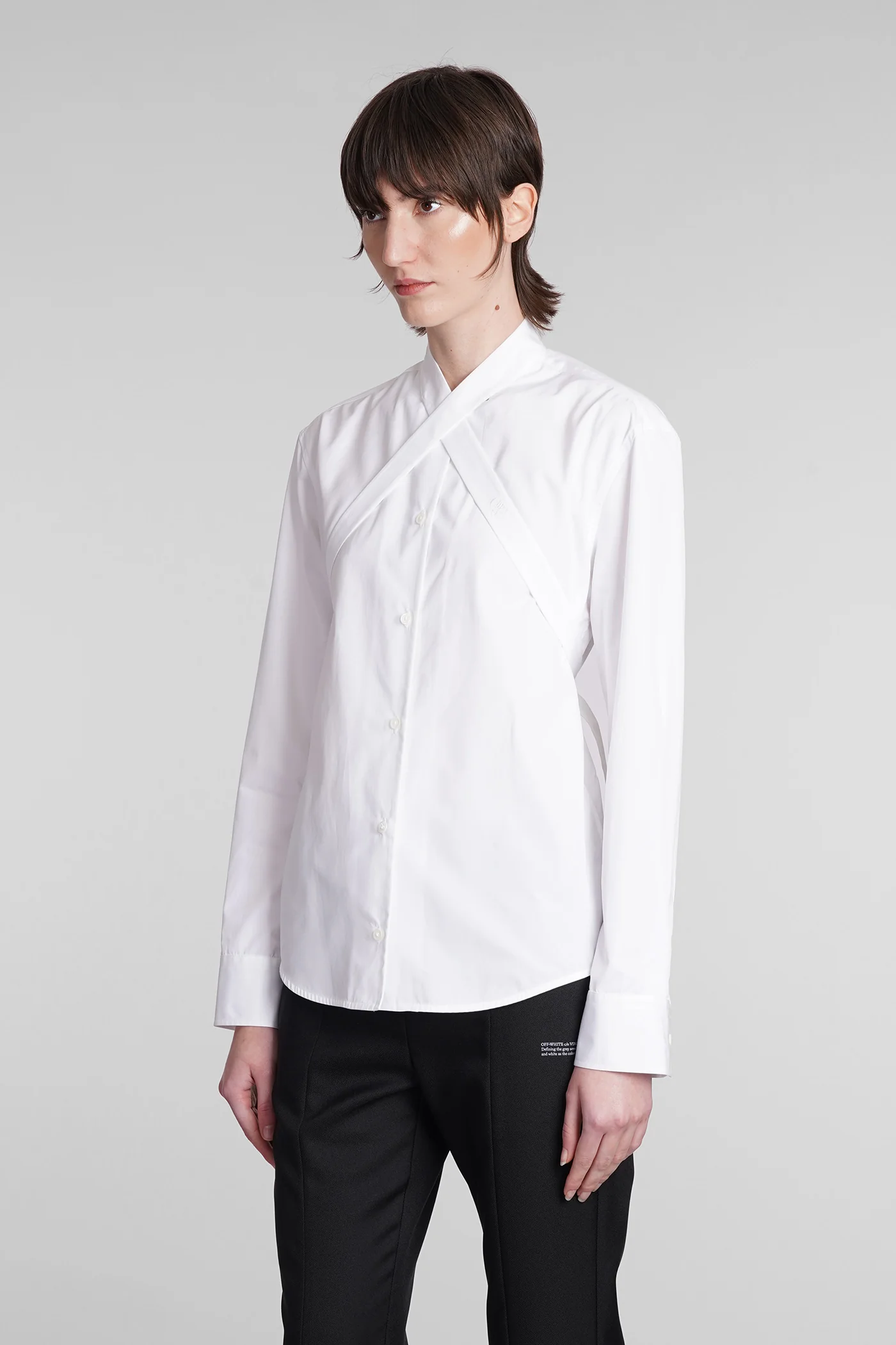 Shirt in white cotton - Image 19
