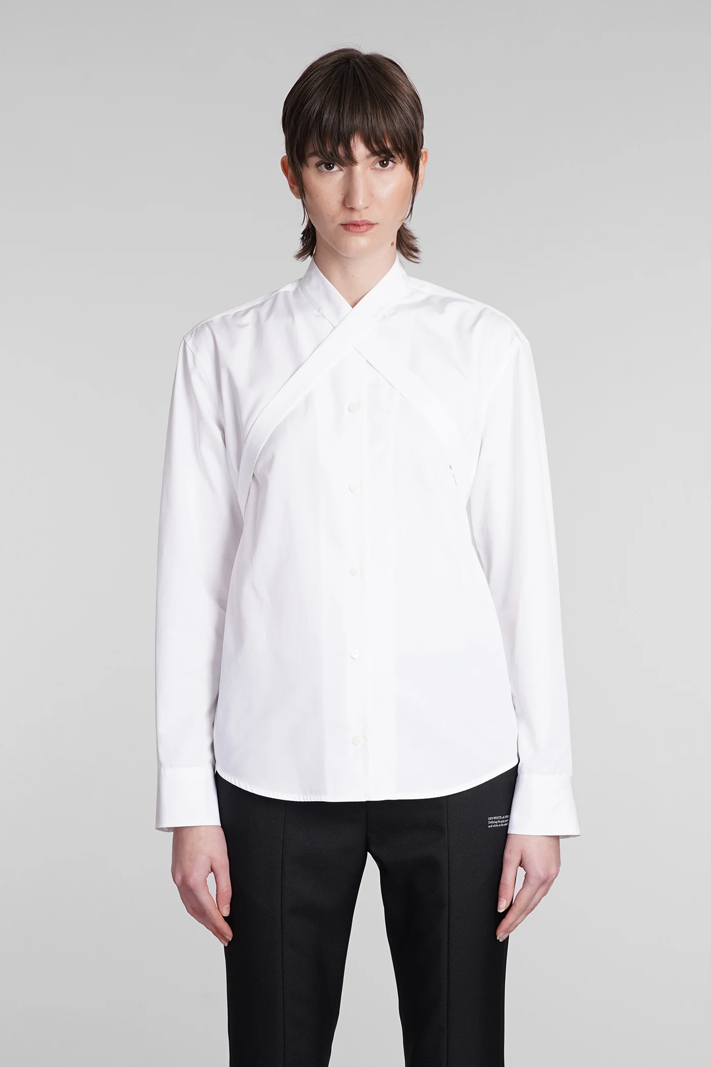 Shirt in white cotton - Image 21