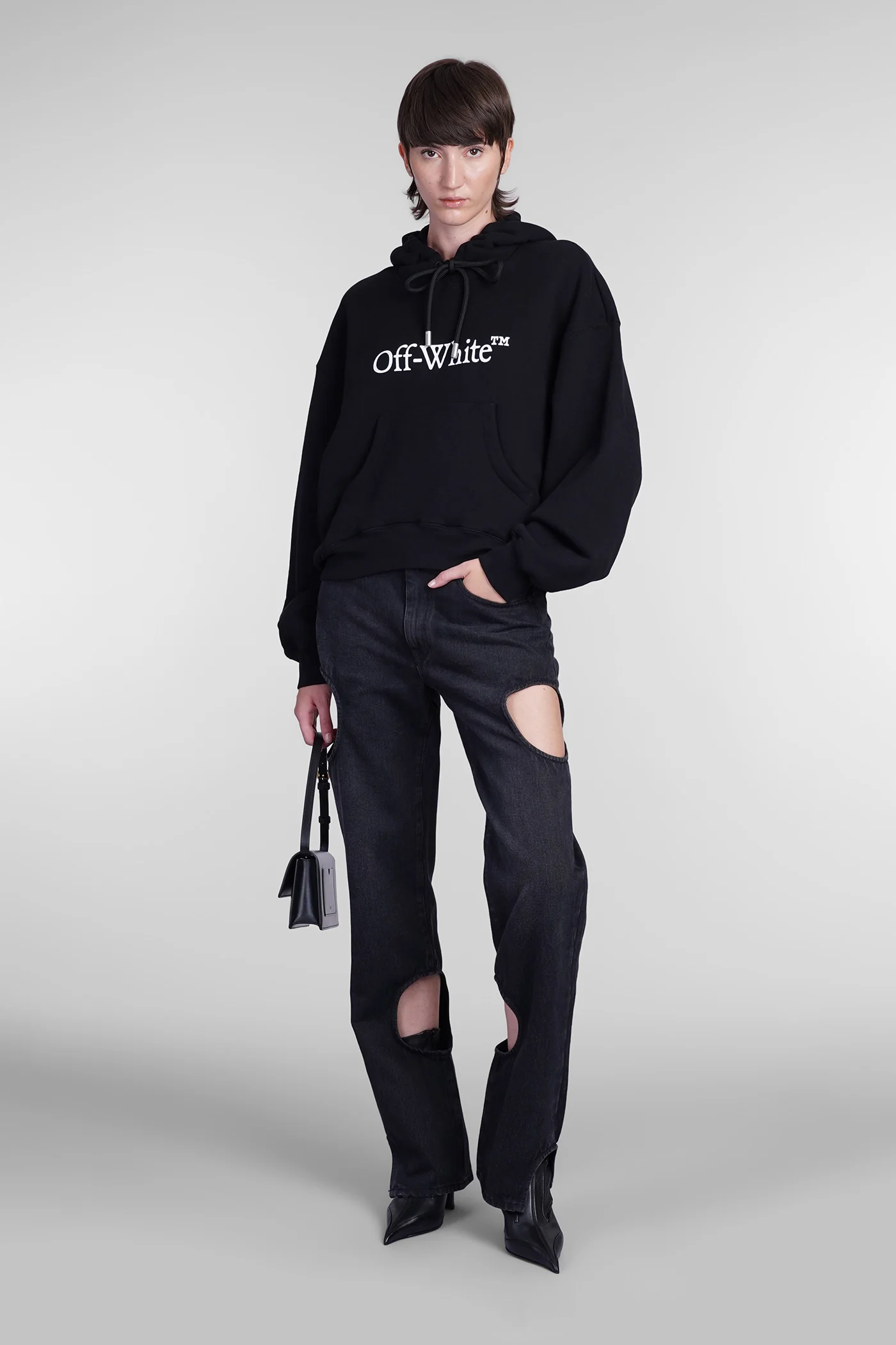 Sweatshirt in black cotton - Image 2