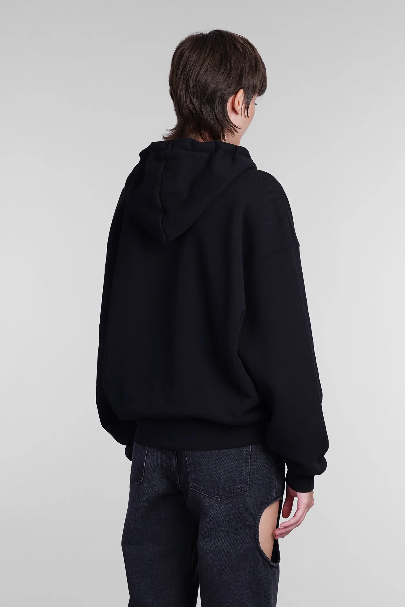 Sweatshirt in black cotton - Image 3
