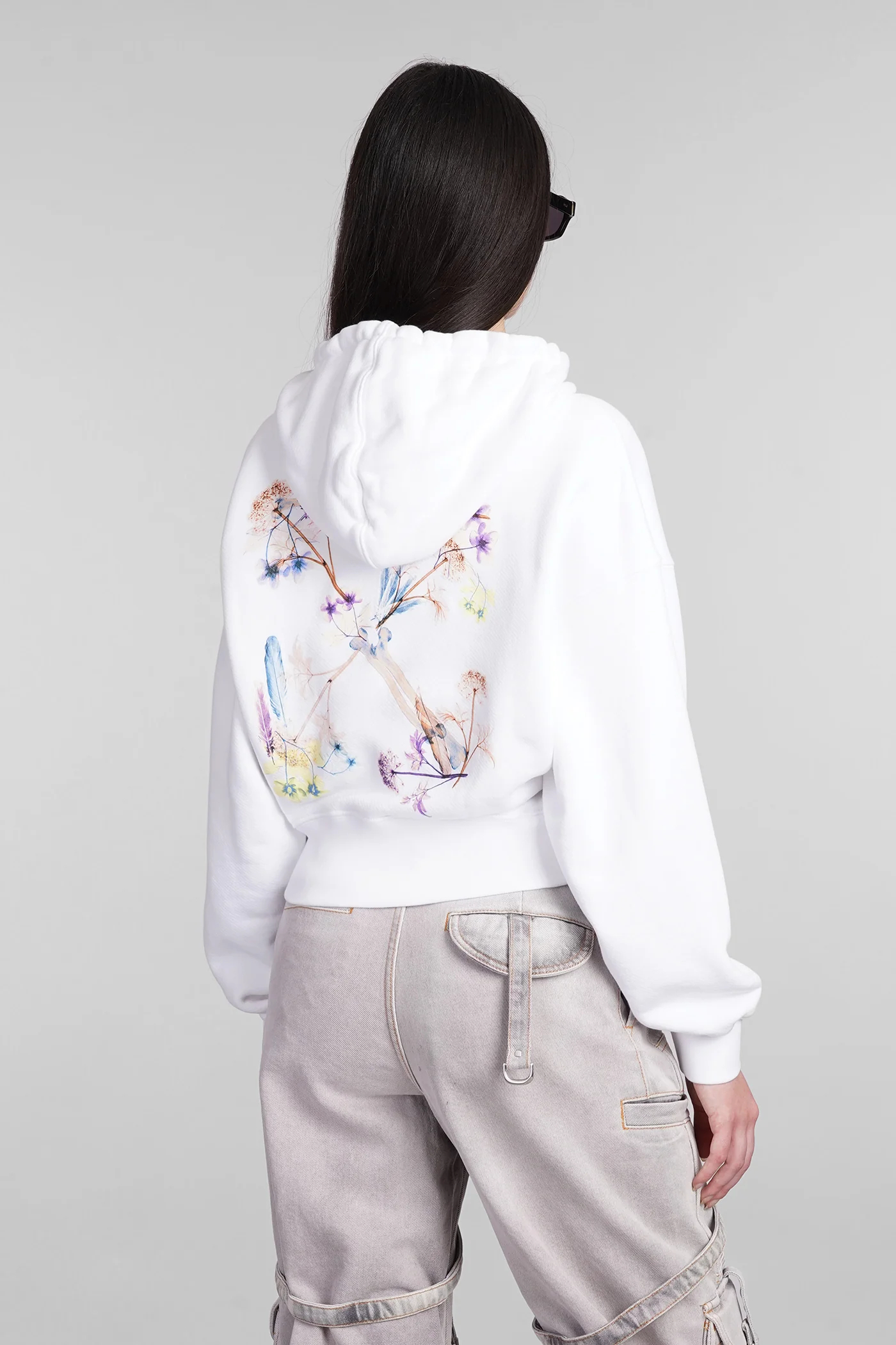 Sweatshirt in white cotton - Image 3
