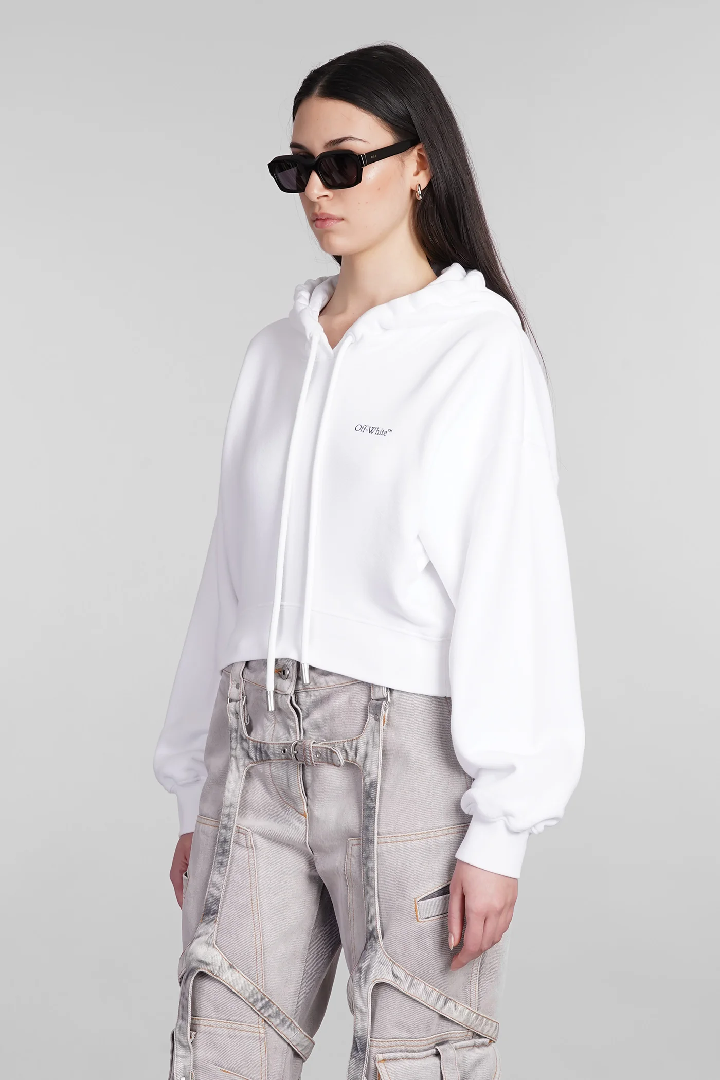 Sweatshirt in white cotton - Image 4