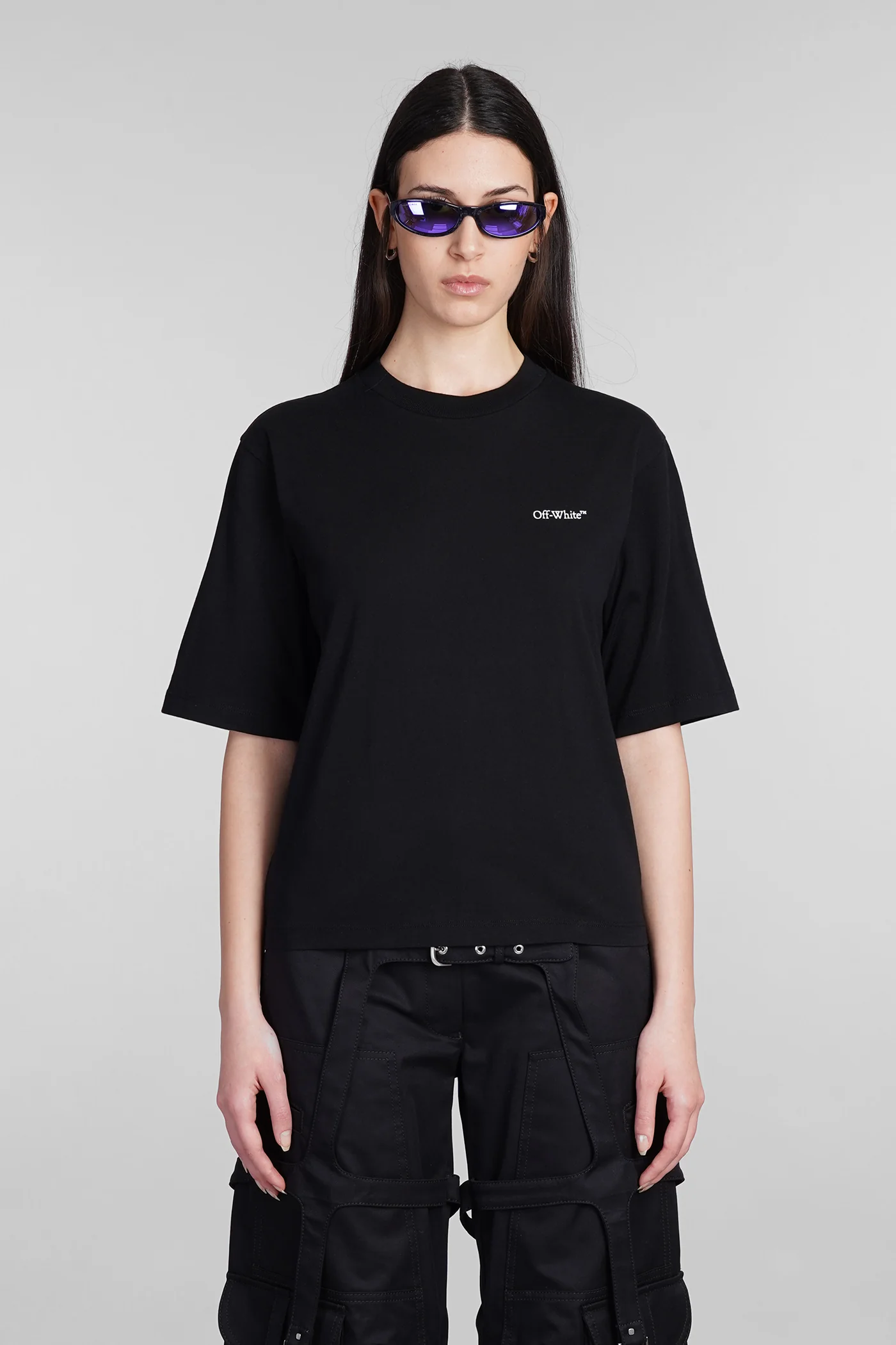 T-Shirt in black cotton