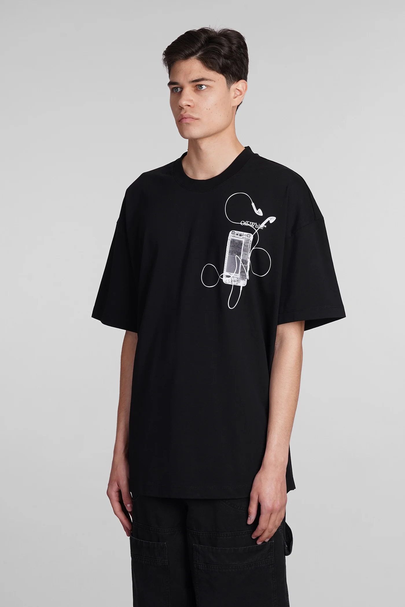 T-Shirt in black cotton - Image 4