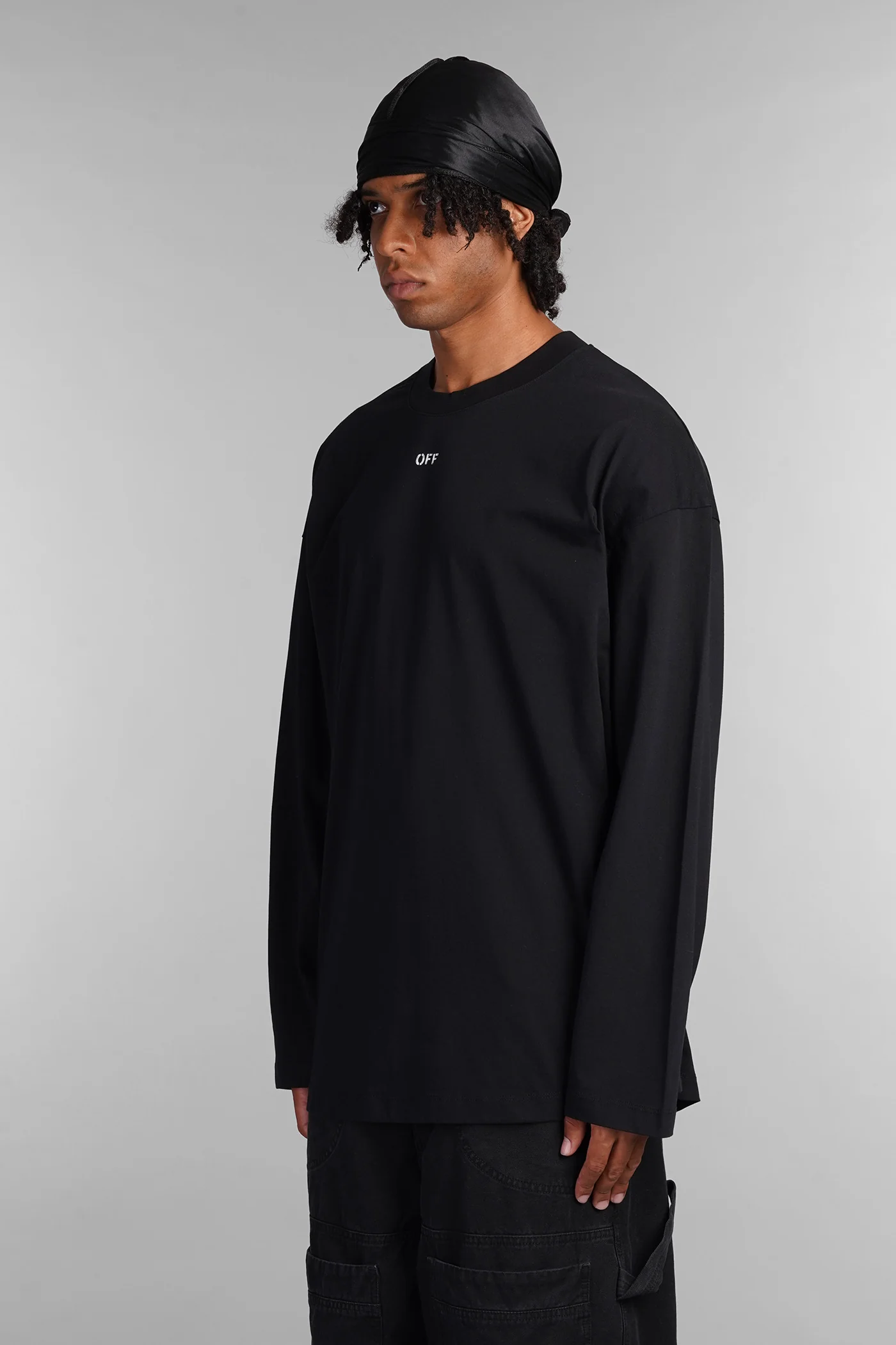 T-Shirt in black cotton - Image 4