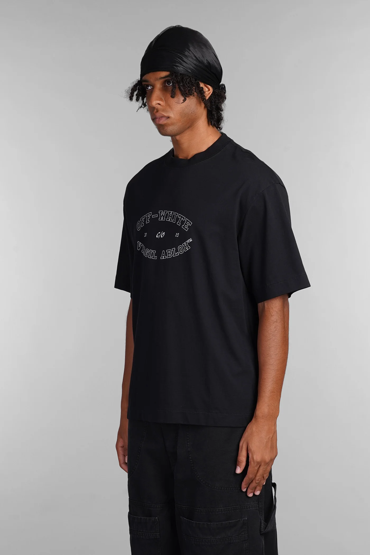 T-Shirt in black cotton - Image 4
