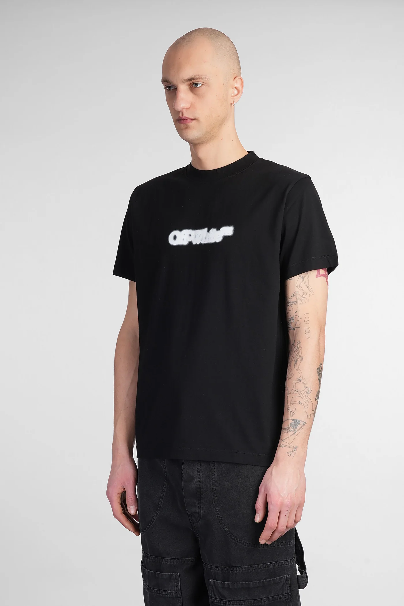 T-Shirt in black cotton - Image 4