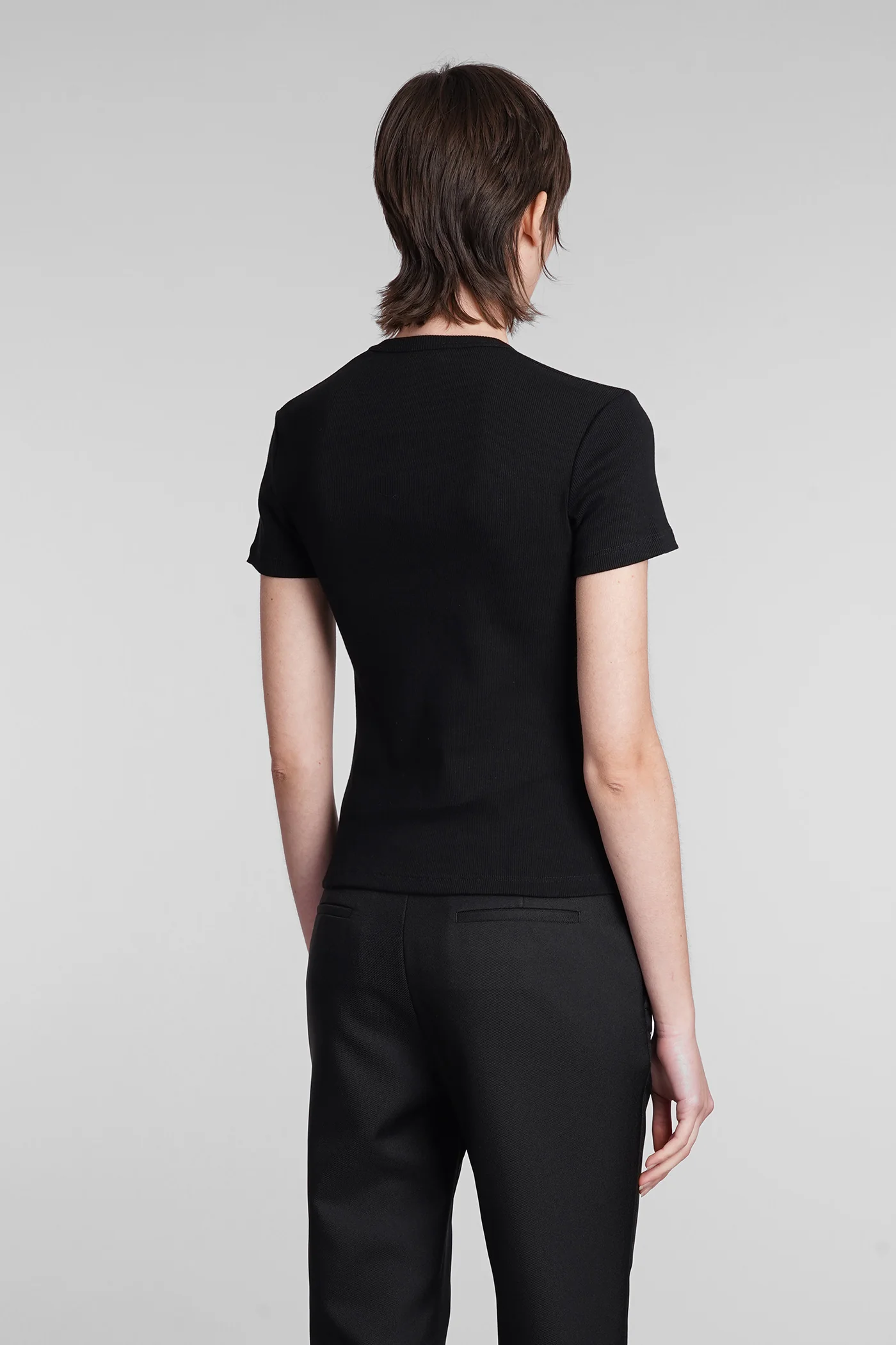 T-Shirt in black cotton - Image 3