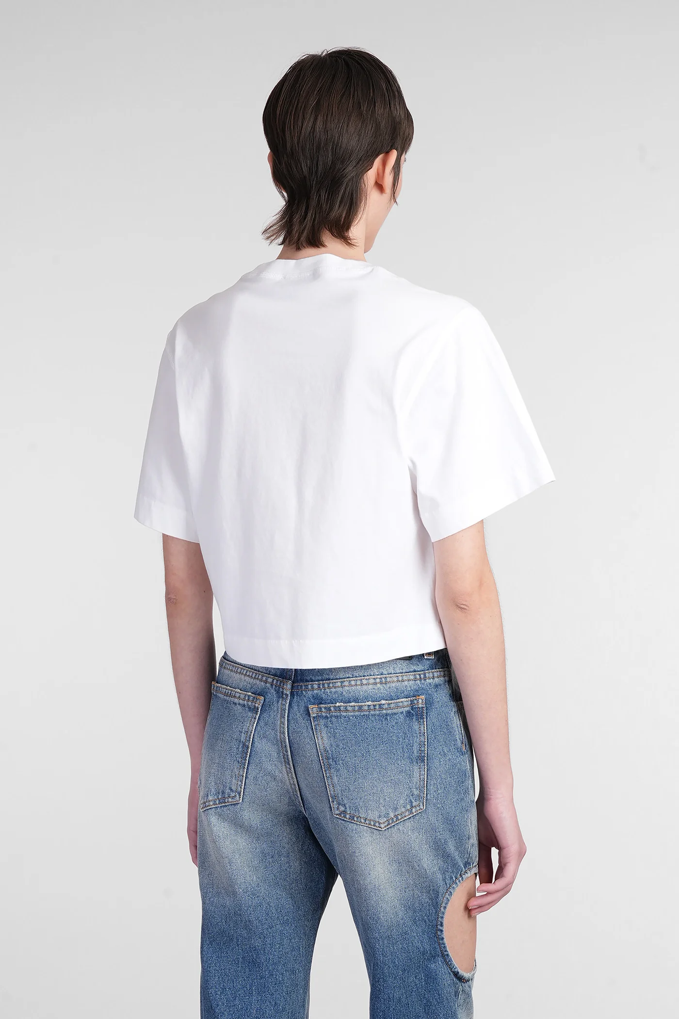 T-Shirt in white cotton - Image 3