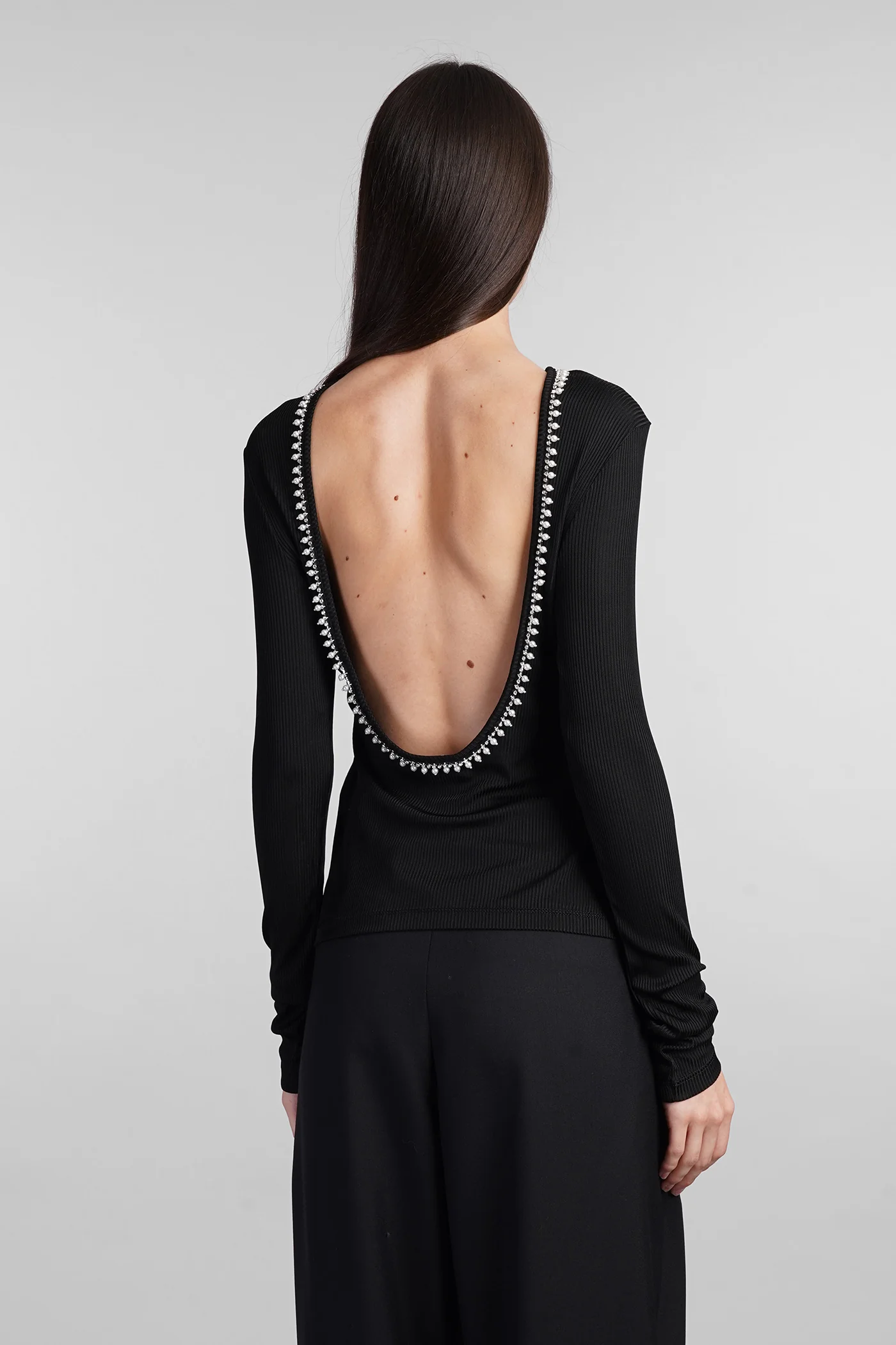 Topwear in black viscose - Image 3