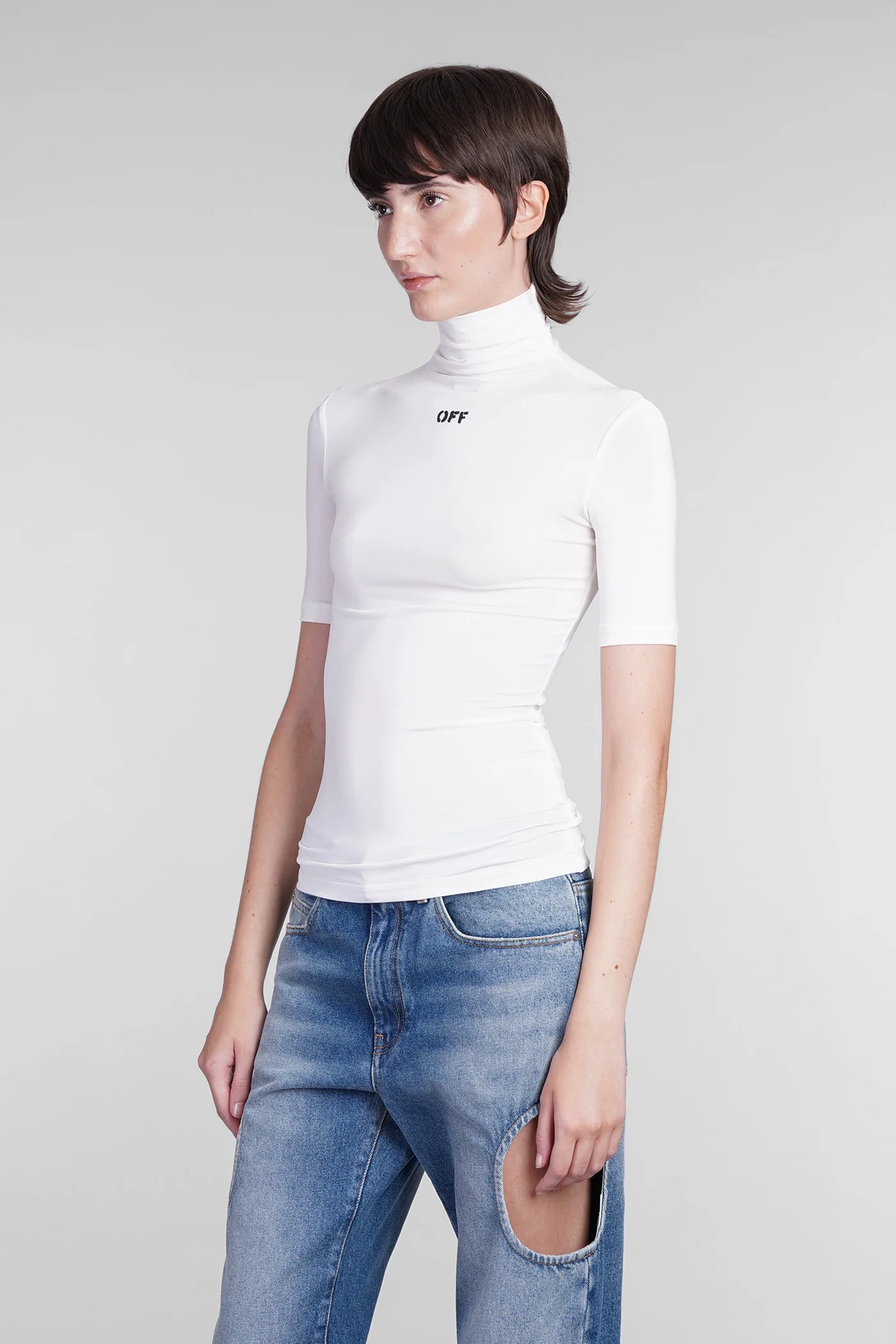 Topwear in white viscose - Image 4