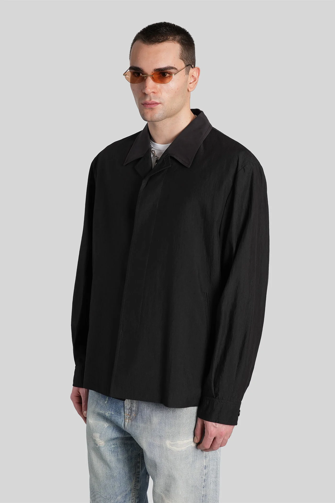 Pack blazer Casual jacket in black linen - Image 4