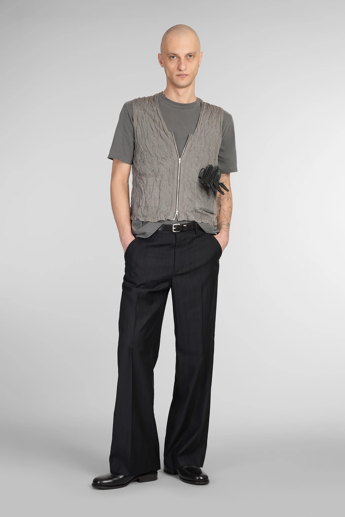 Pants in black viscose - Image 2