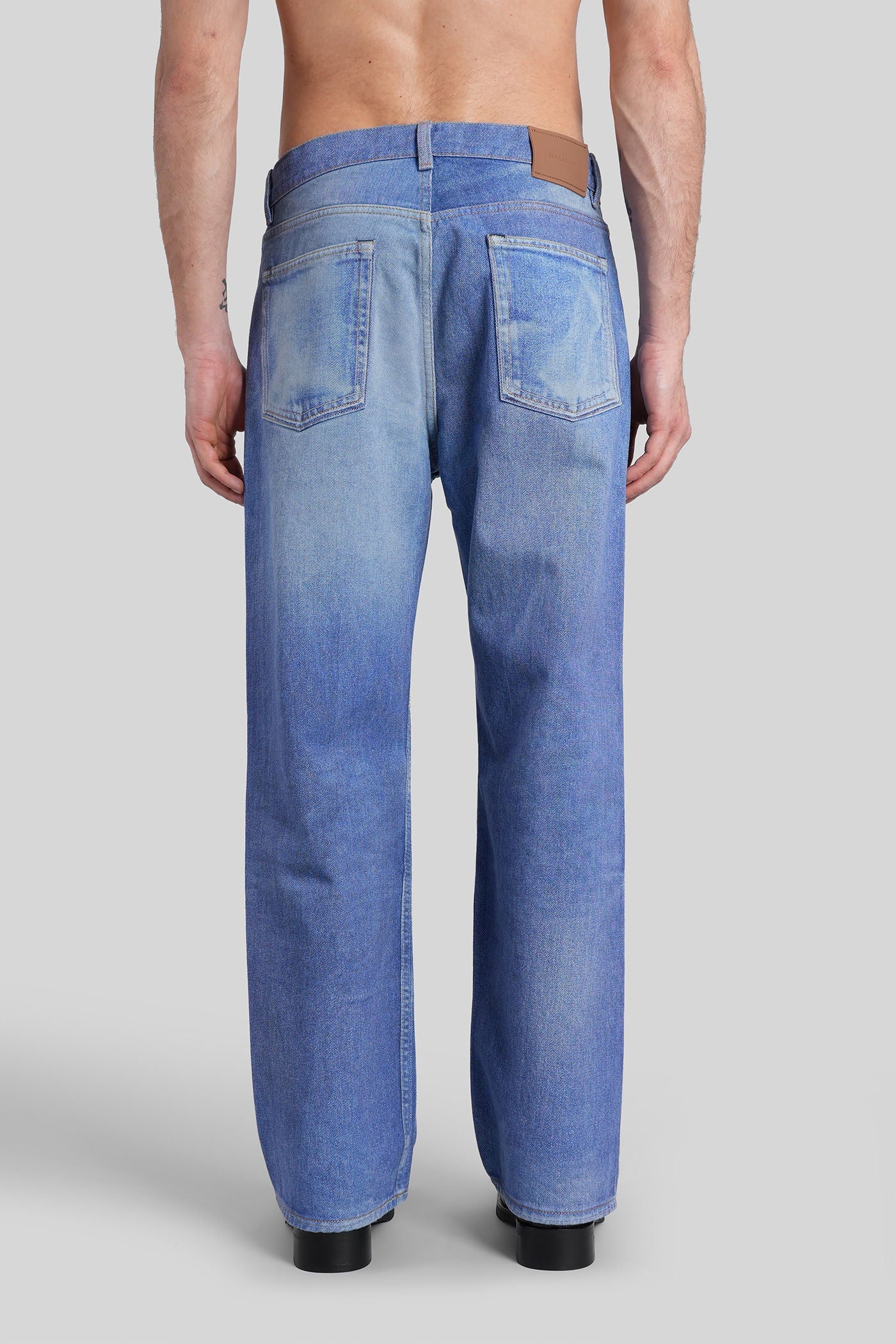 Third cut Jeans in blue cotton - Image 3