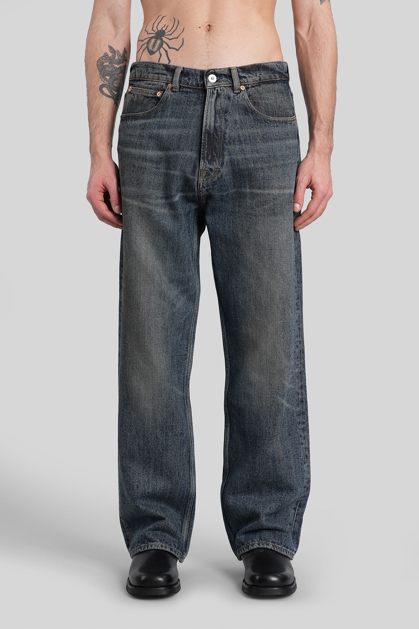 Third cut Jeans in blue cotton