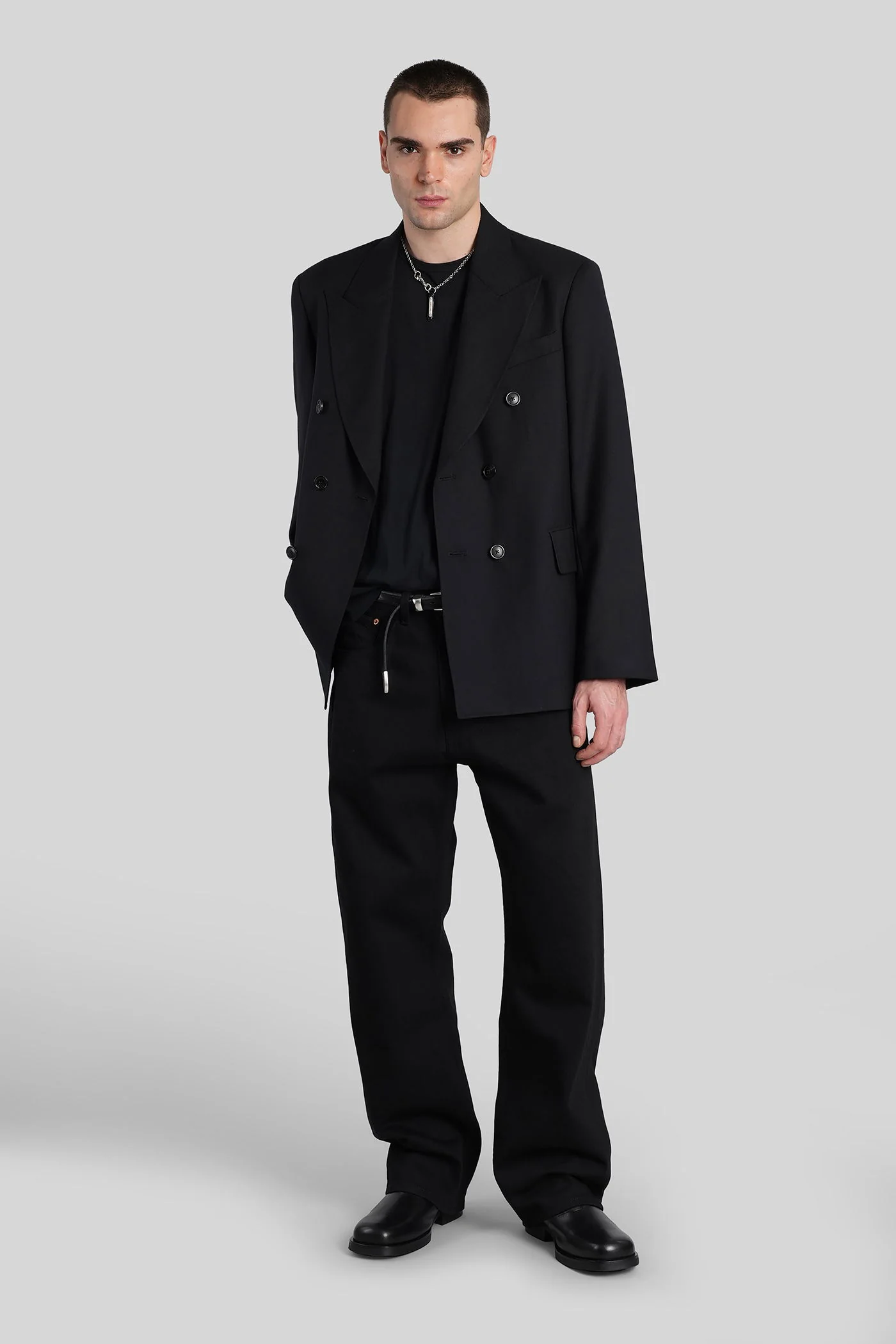 Unconstructed db Blazer in black wool - Image 2