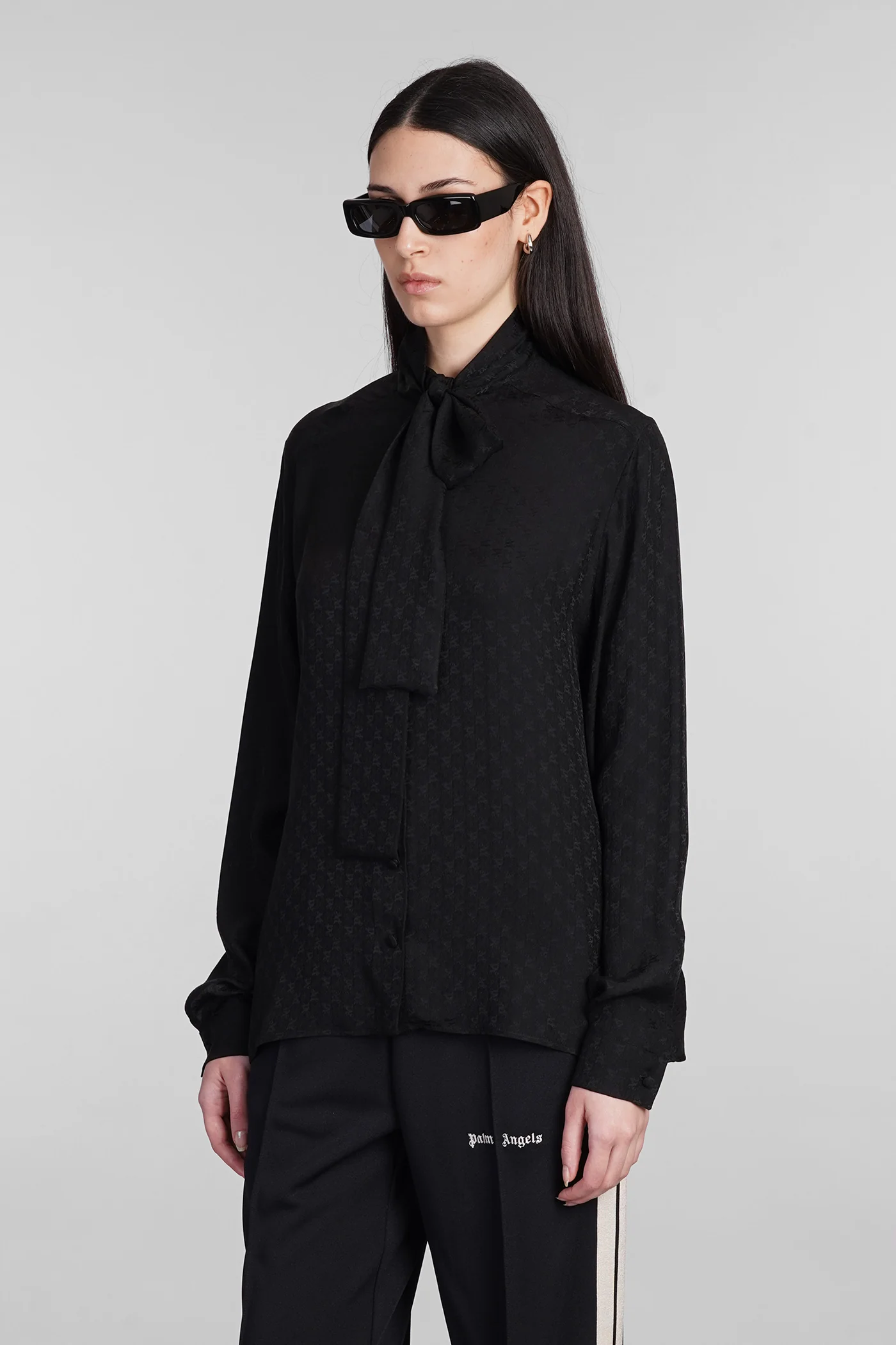 Blouse in black silk - Image 4