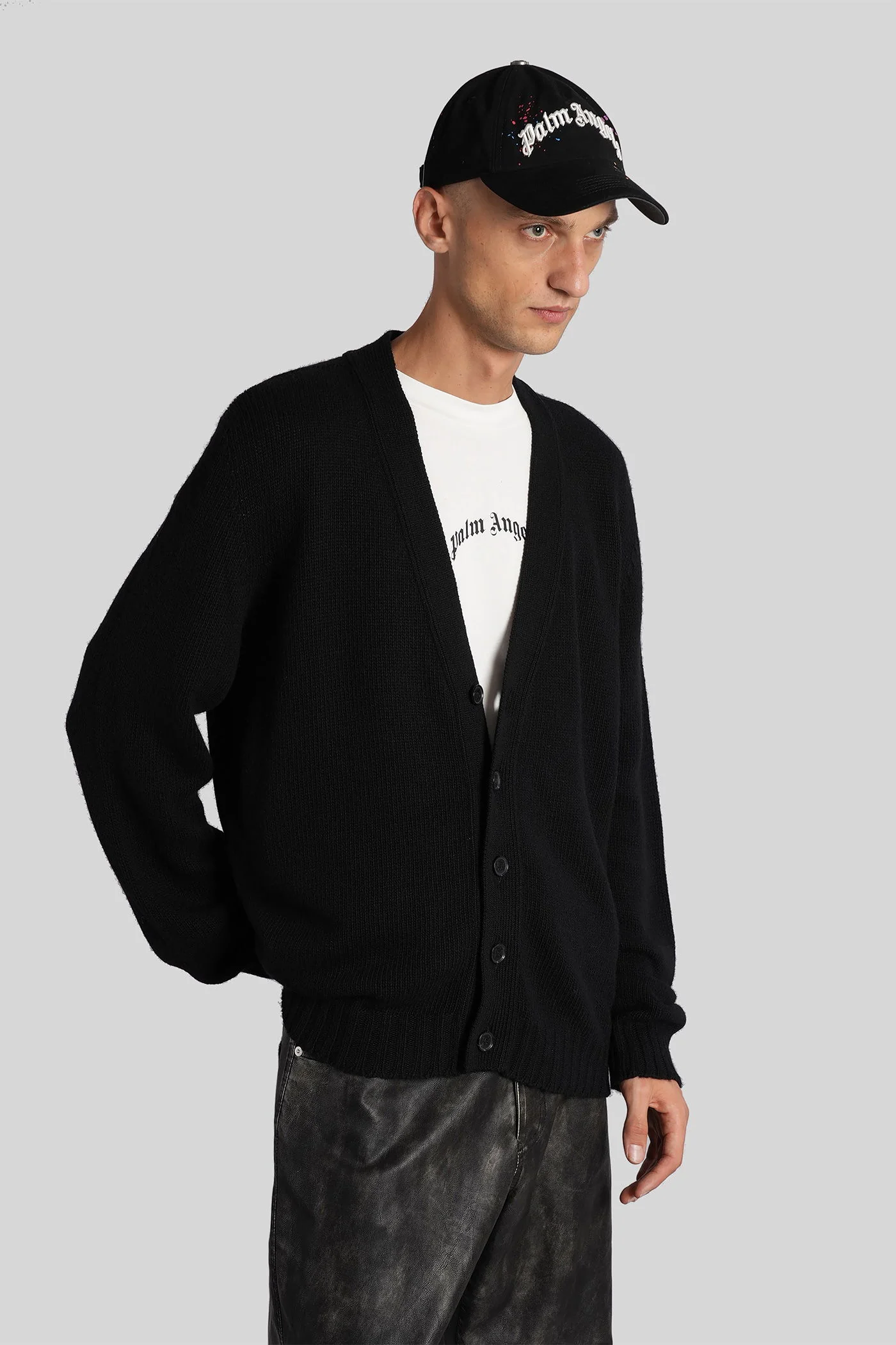 Cardigan in black wool - Image 4