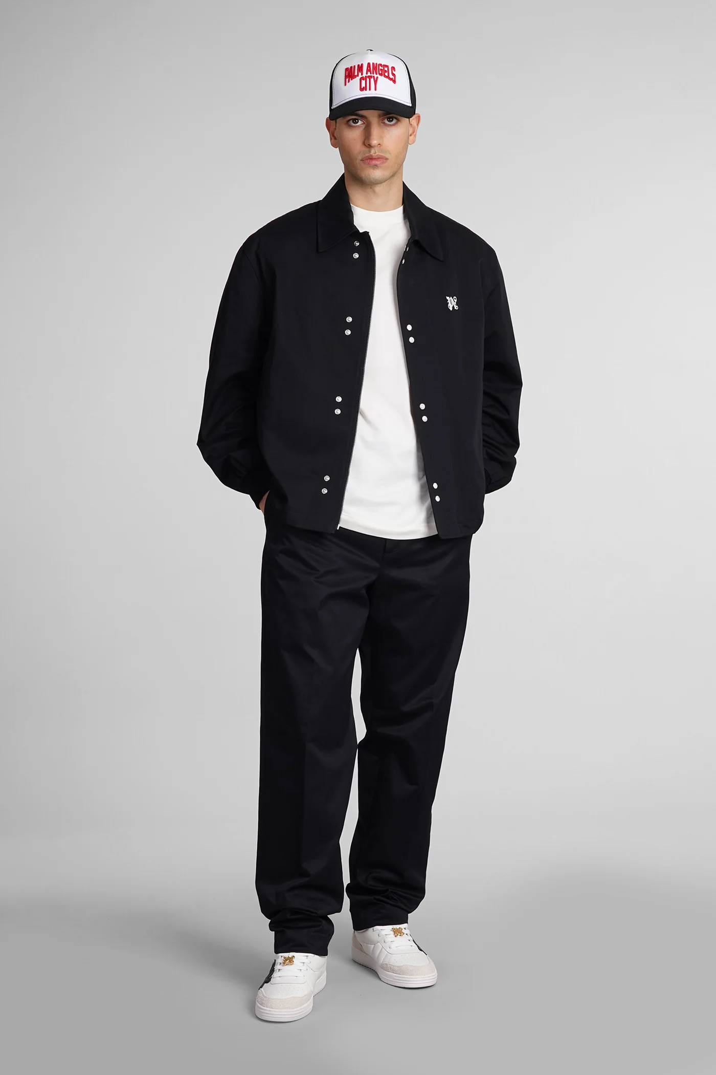 Casual jacket in black cotton - Image 2