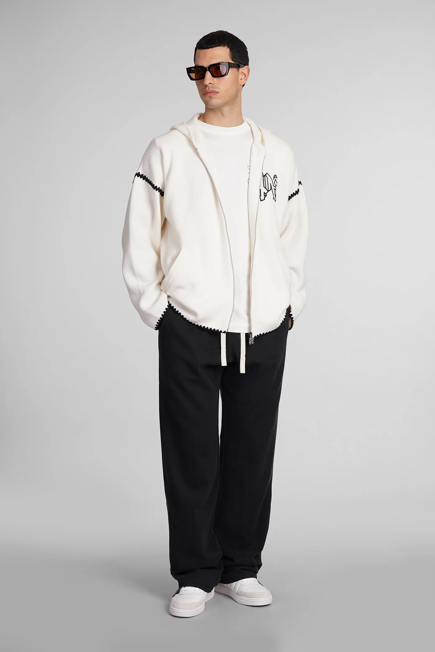 Pants in black wool and polyester - Image 2