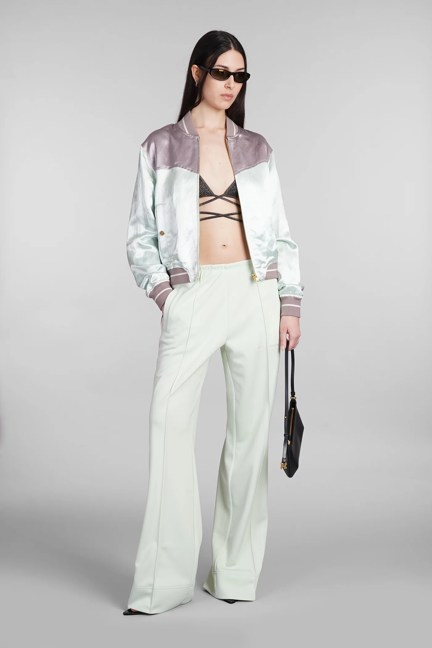 Pants in green polyester - Image 2