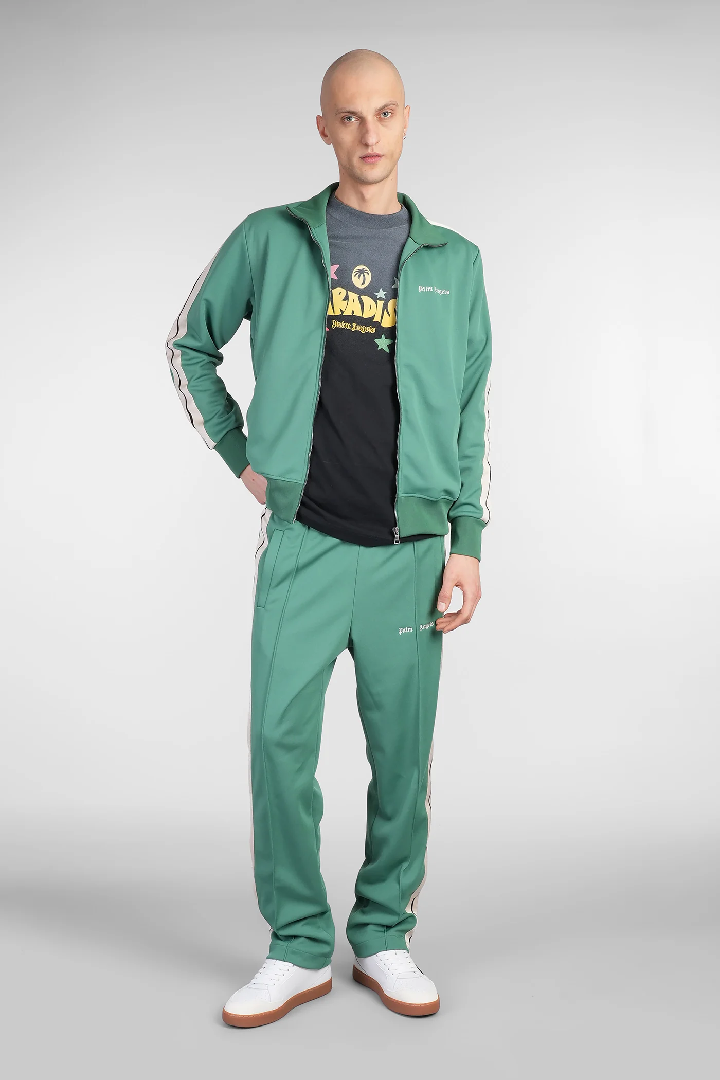 Pants in green polyester - Image 2