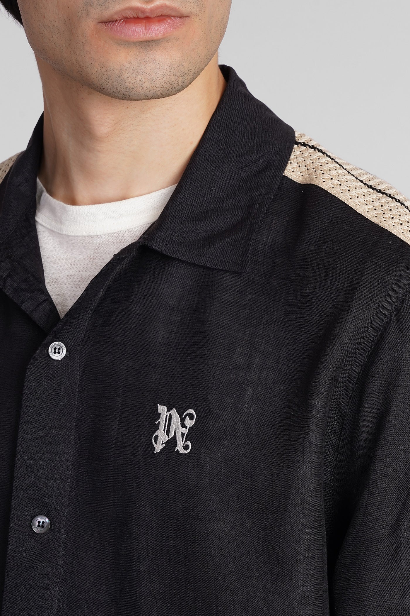 Shirt in black linen - Image 5