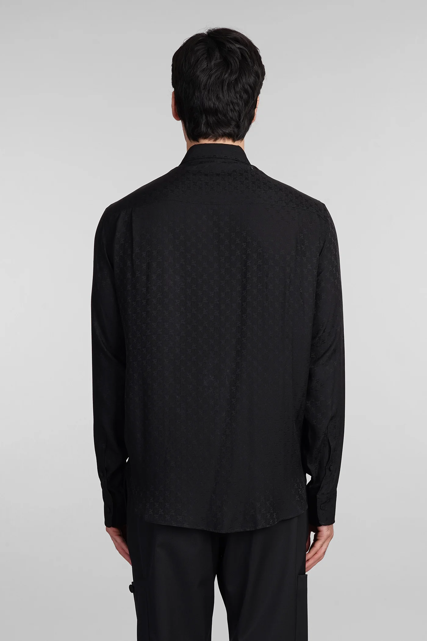 Shirt in black silk - Image 3