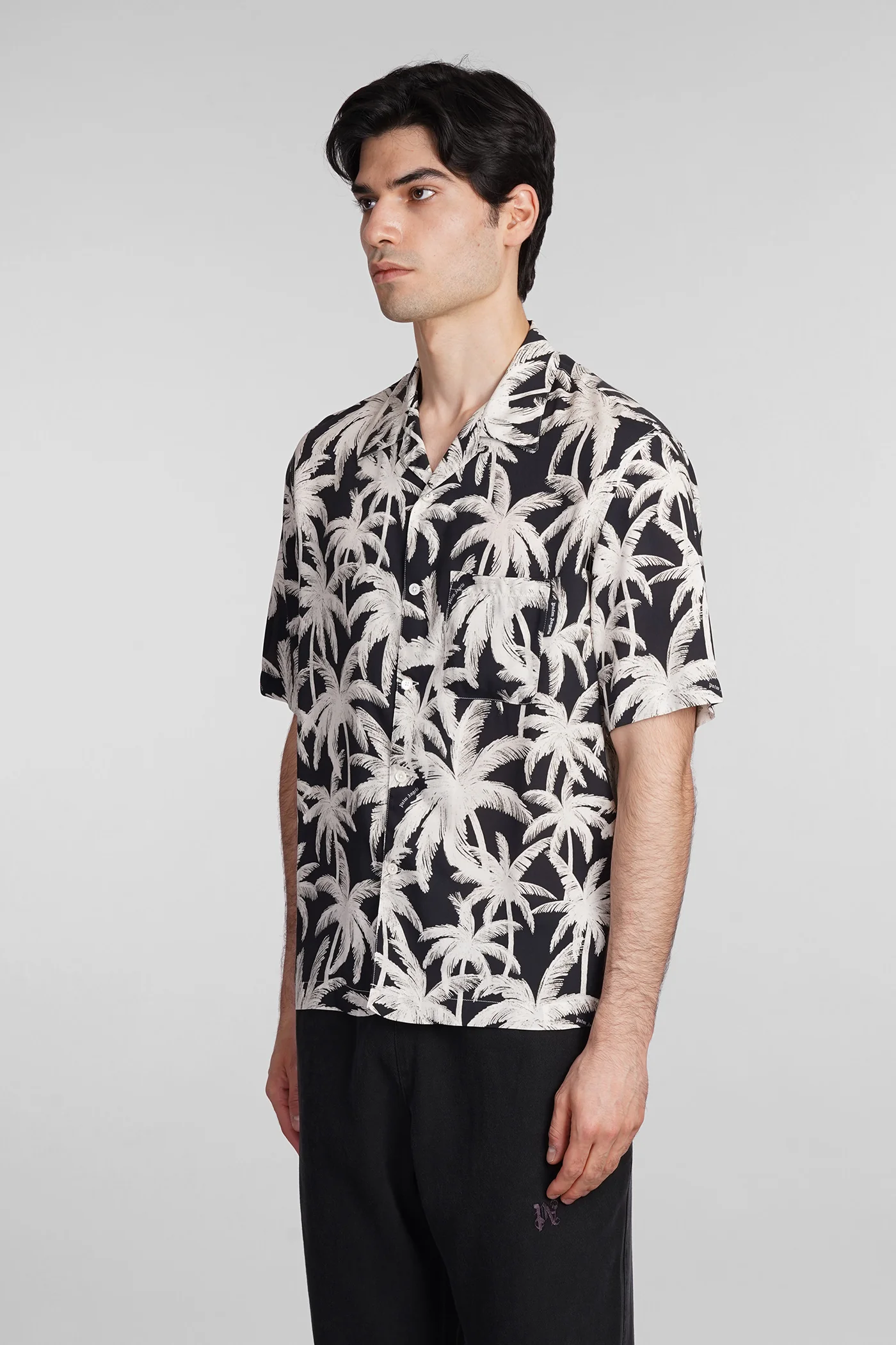 Shirt in black viscose - Image 4