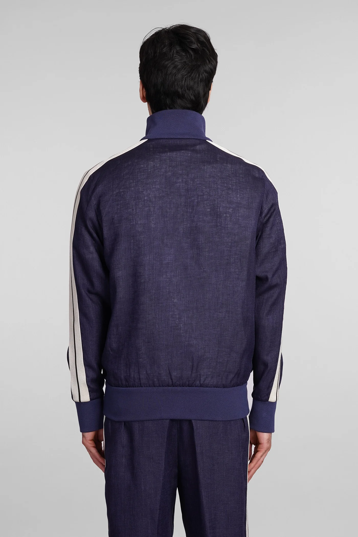 Sweatshirt in blue linen - Image 3