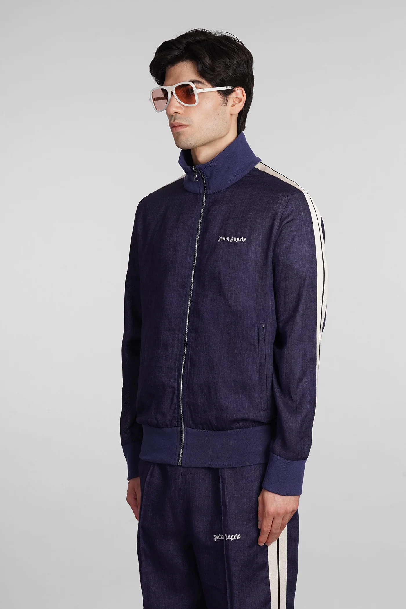 Sweatshirt in blue linen - Image 4