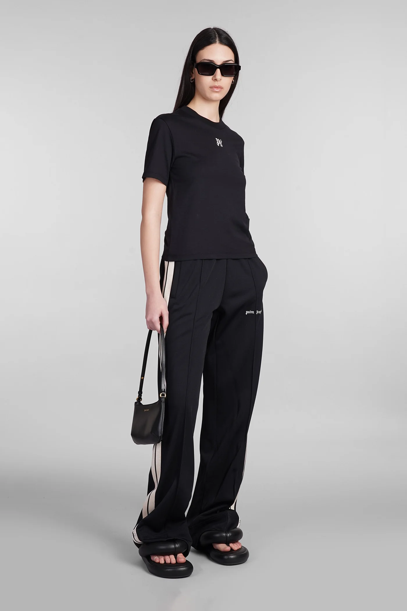 T-Shirt in black cotton - Image 2