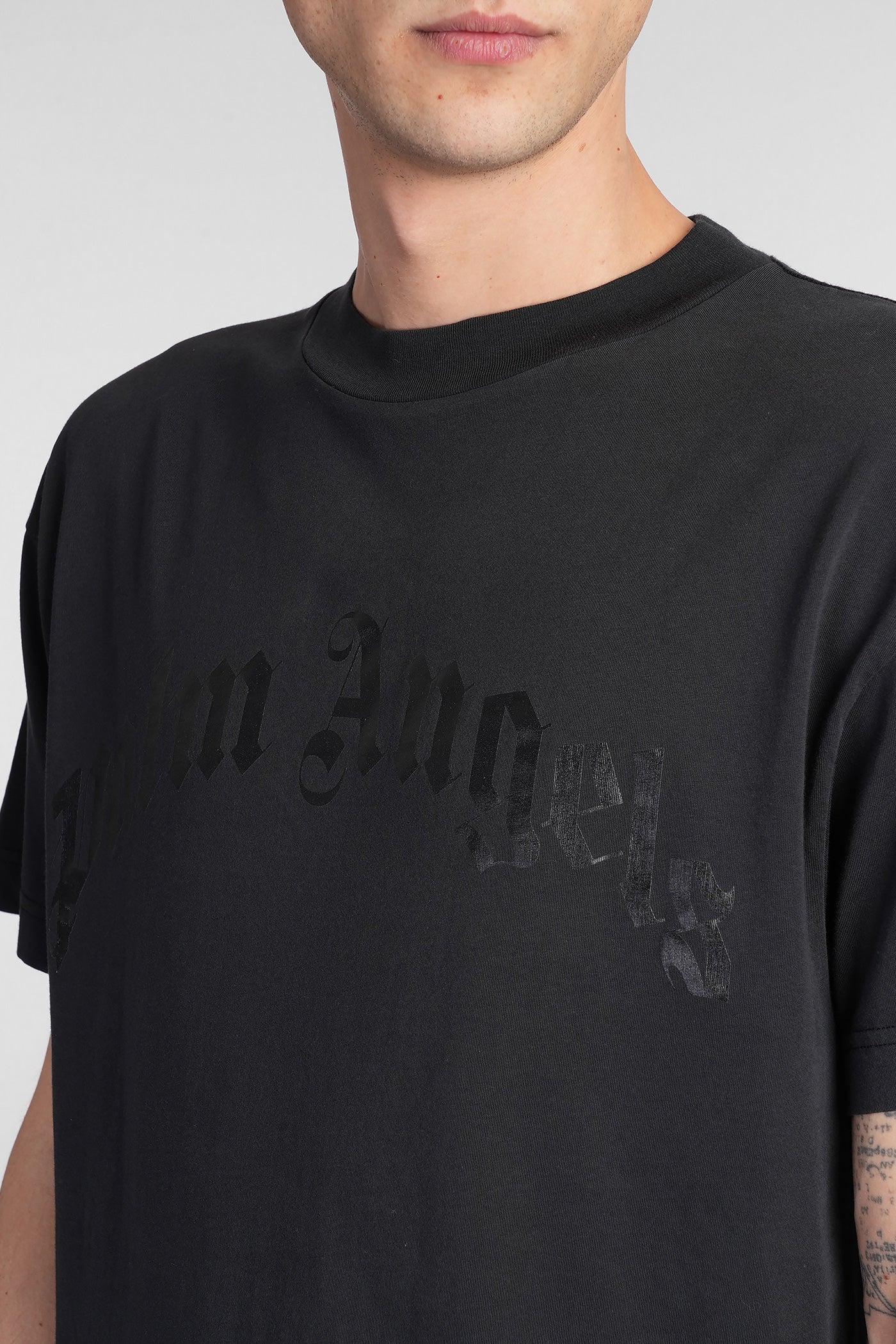 T-Shirt in black cotton - Image 5