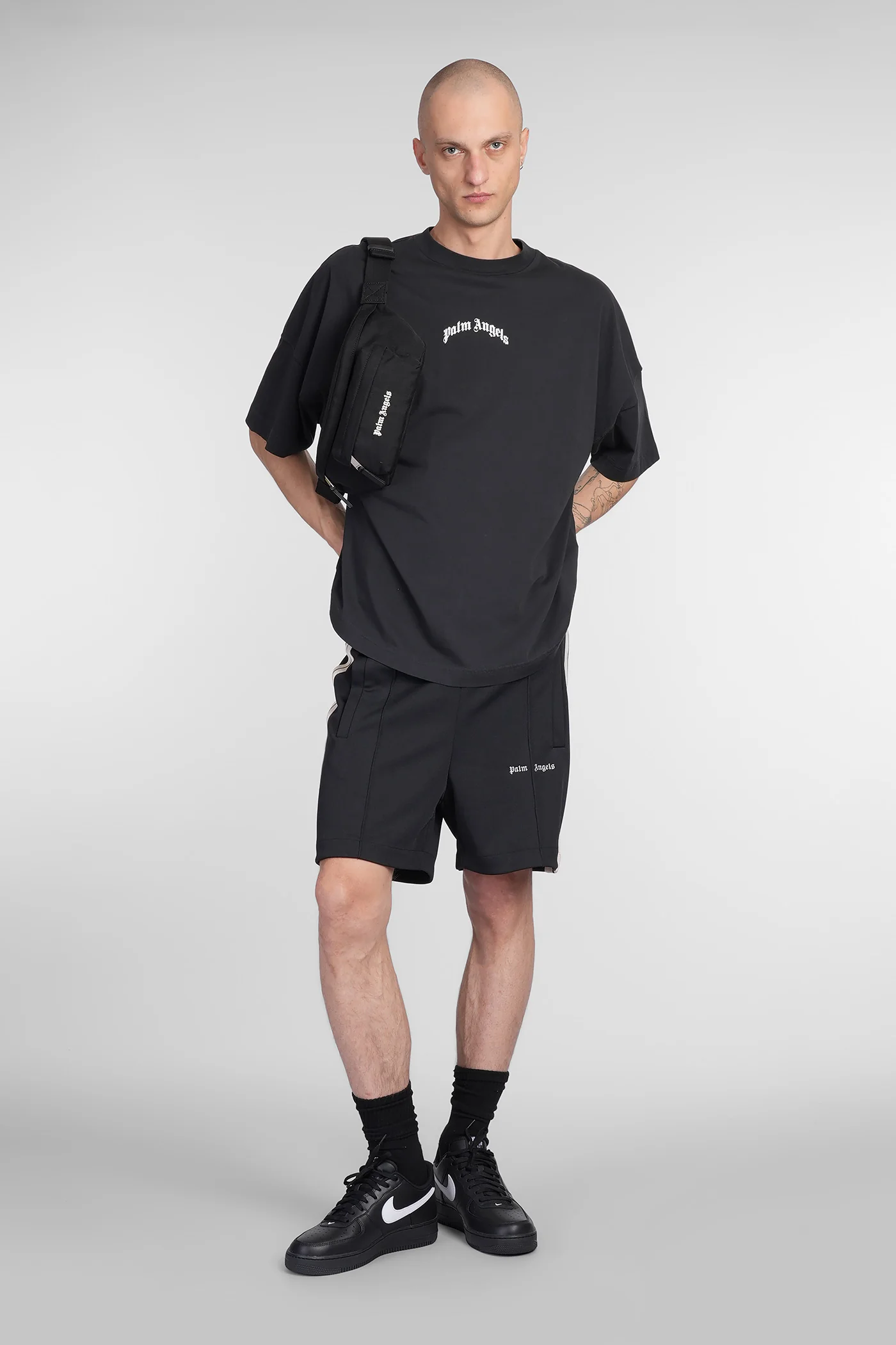T-Shirt in black cotton - Image 2