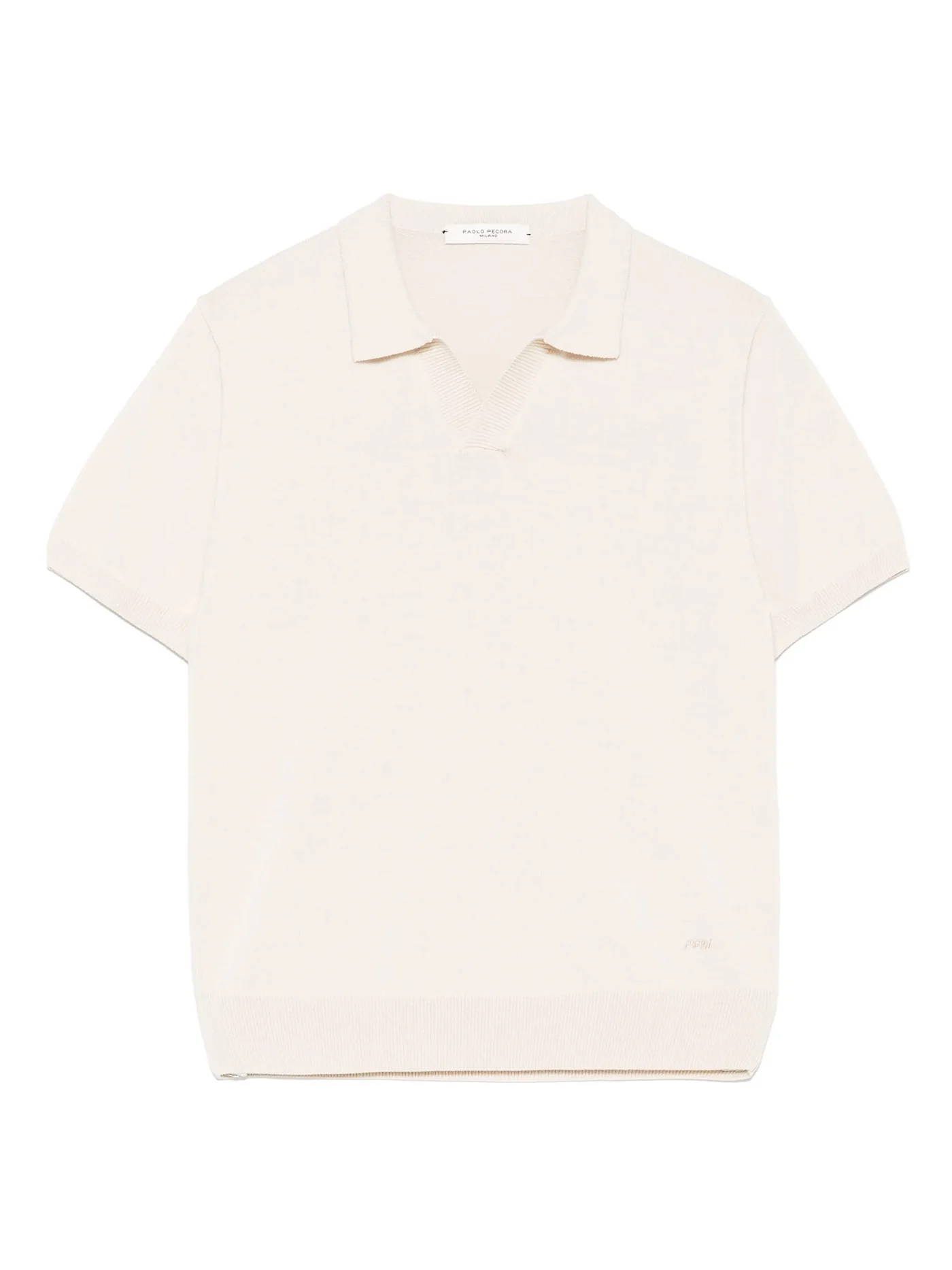 Polo in beige cotton