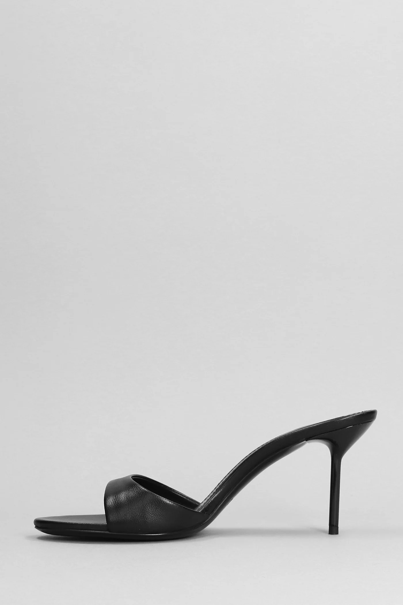 Lidia Mule 70 Slipper-Mule in black leather - Image 3