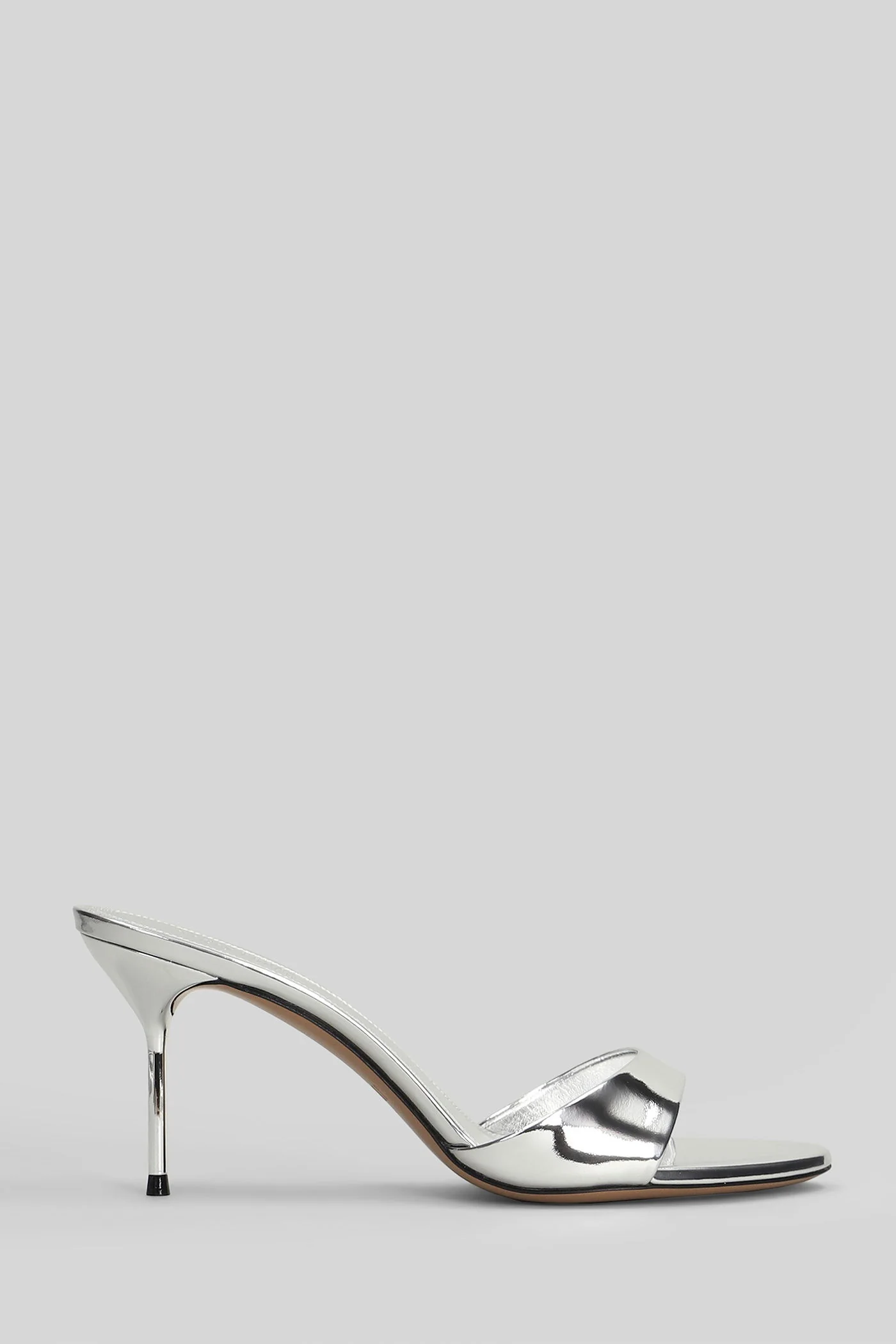 Lidia mule 70 Slipper-Mule in silver leather