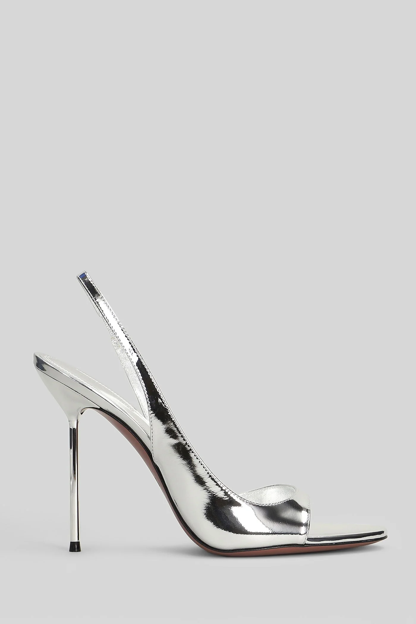 Lidia Slingback Sandals in silver leather