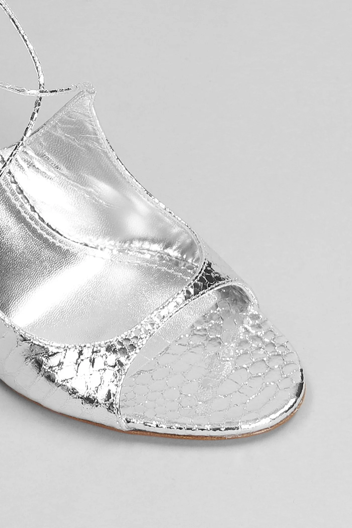 Loulou Sandals in silver leather - Image 5