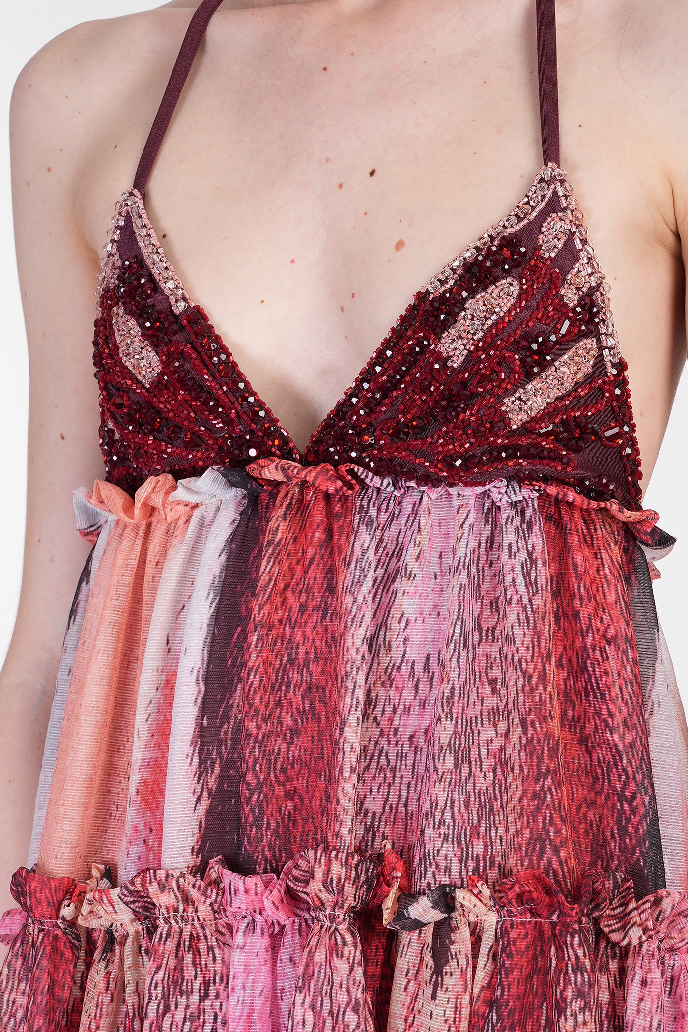 Long dress in multicolor polyester - Image 5
